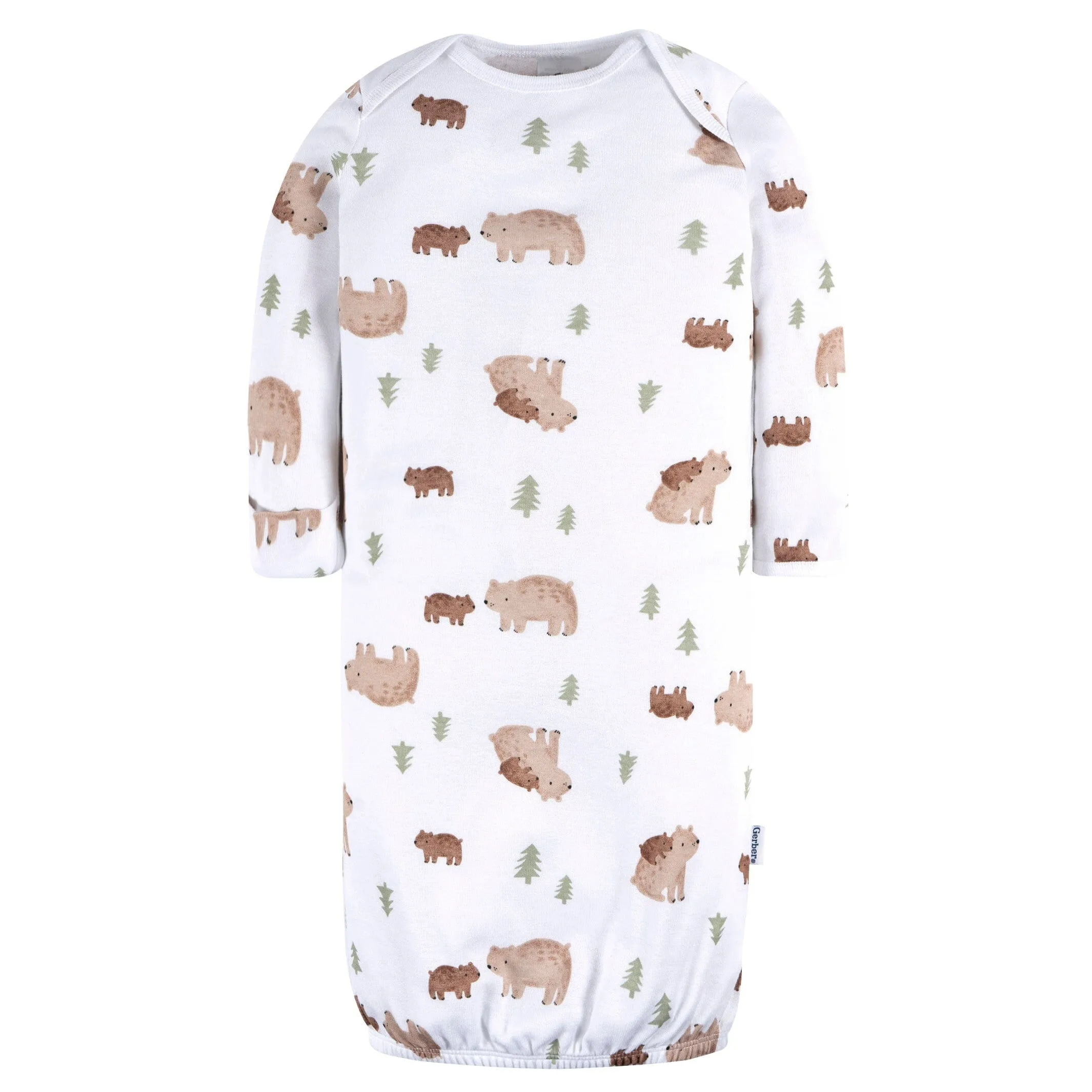 4-Pack Baby Boys Forest Bears Gowns