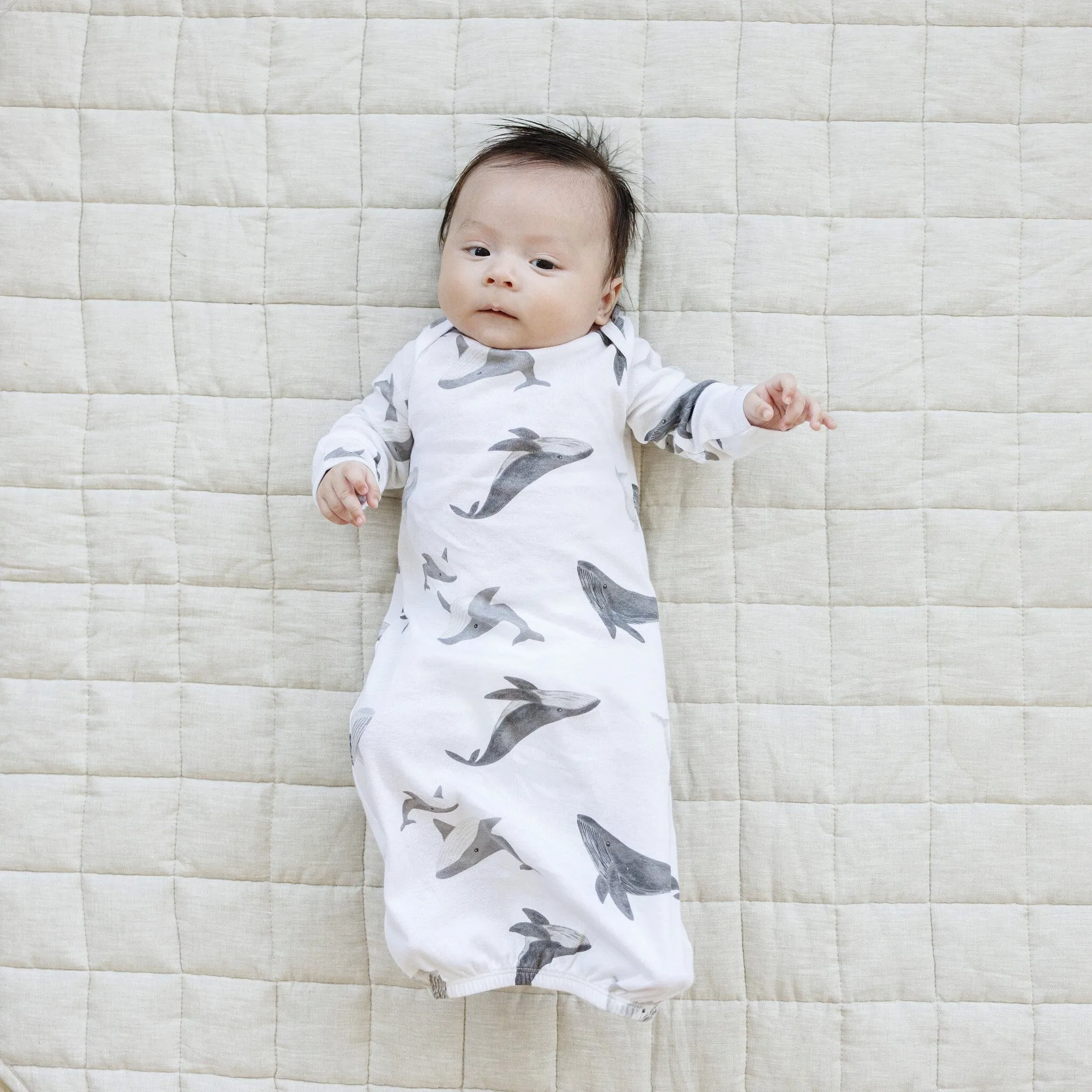 4-Pack Baby Boys Grey Coastal Gowns