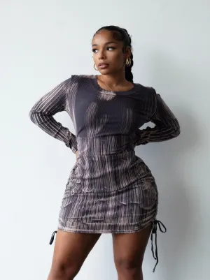 ACID RUCHED DRESS