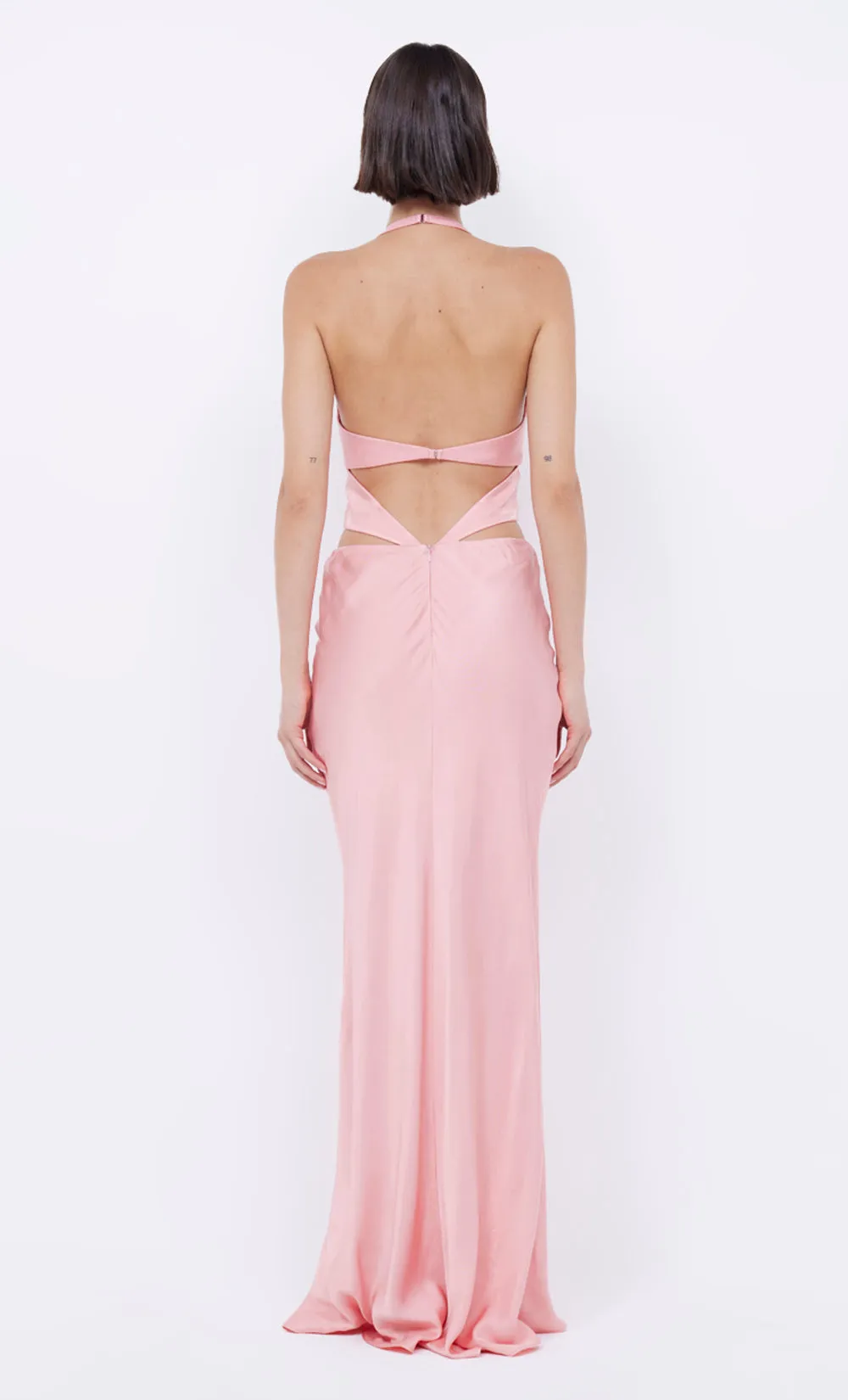 ALABAMA HALTER DRESS - PINK SHERBET