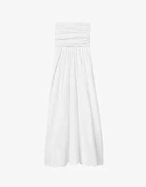 A.L.C. Tate Strapless Midi Dress in White