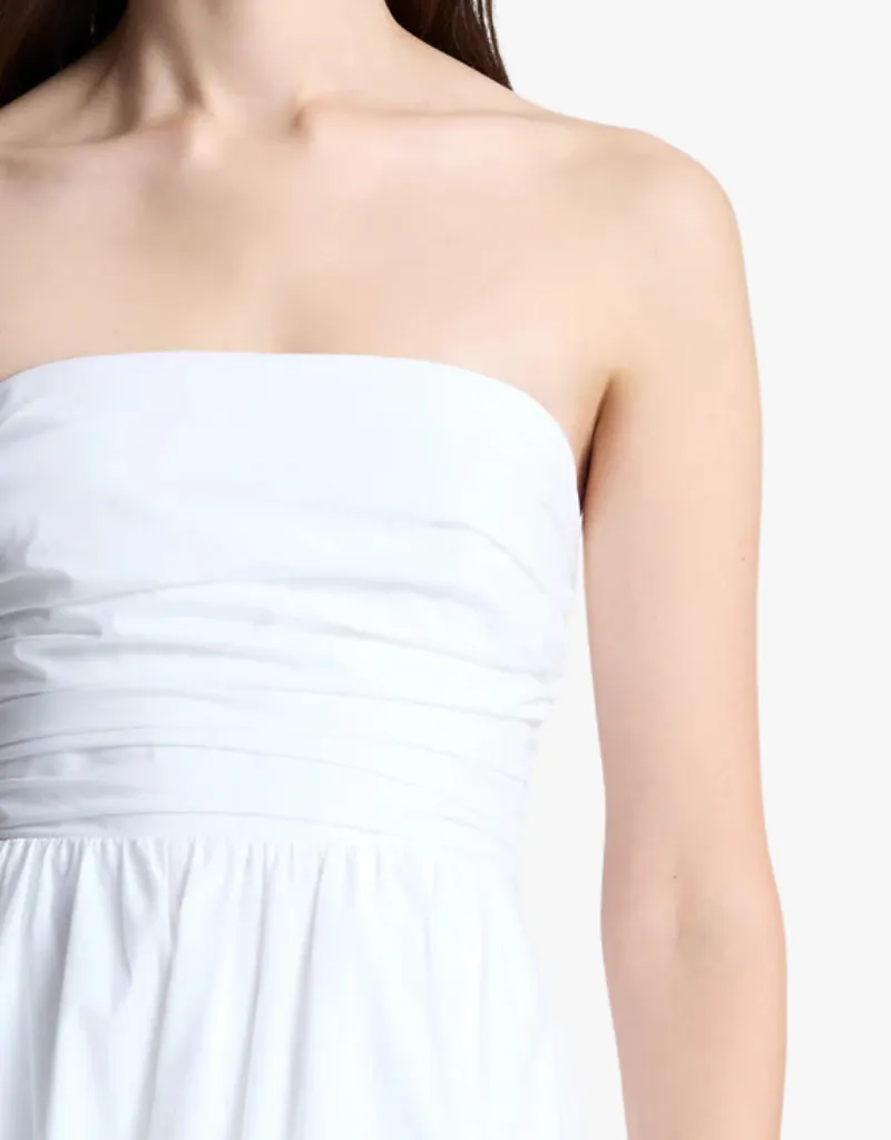A.L.C. Tate Strapless Midi Dress in White