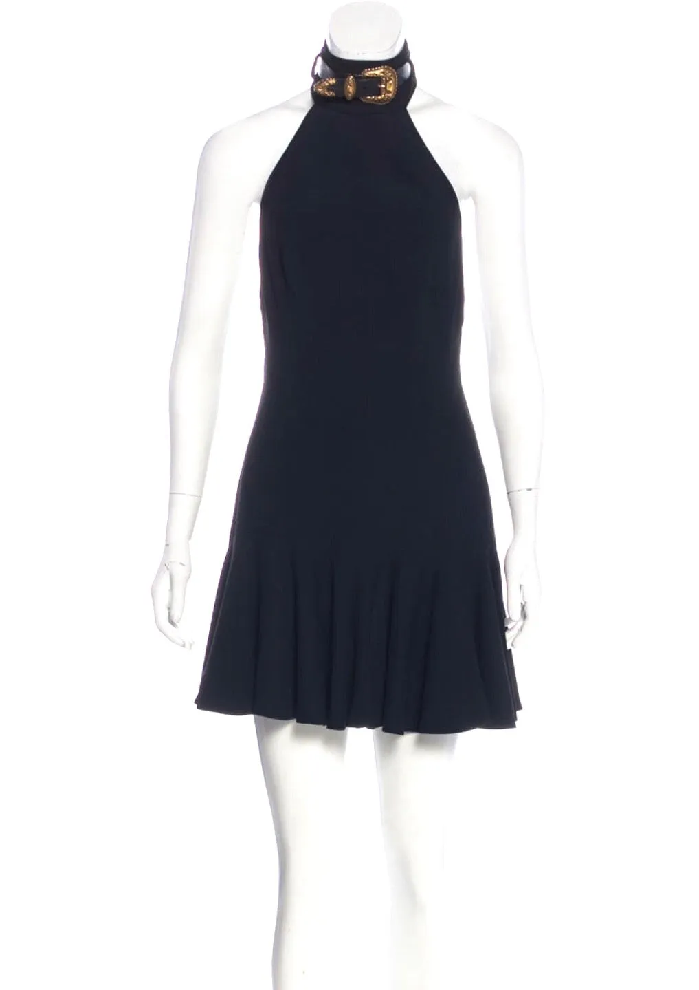 ALEXANDER MCQUEEN Buckle Halter Dress