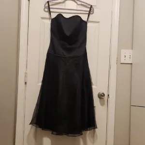 ALFRED ANGELO SIZE L Black Ruched Midi Dress Sweetheart Neckline