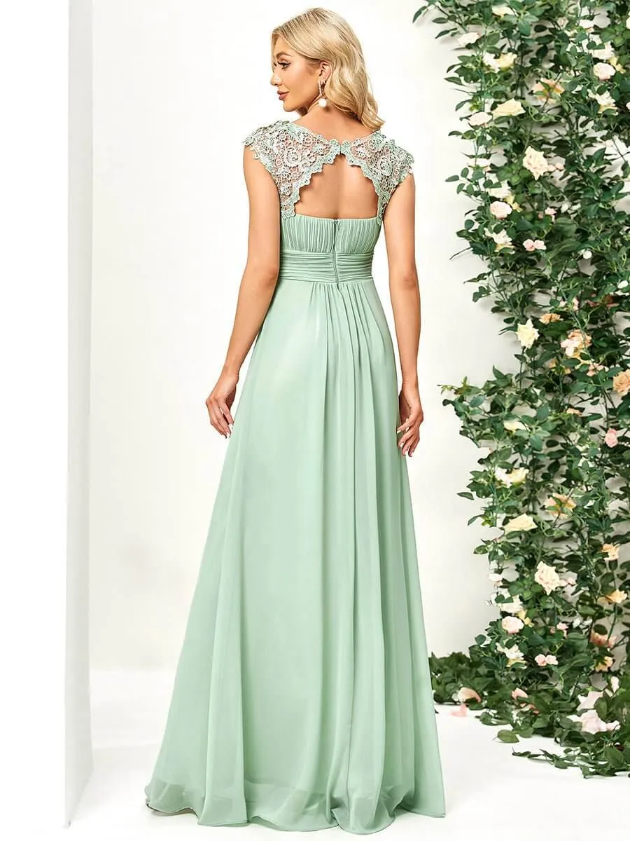 Allanah cap sleeve bridesmaid dress light sage Express NZ wide