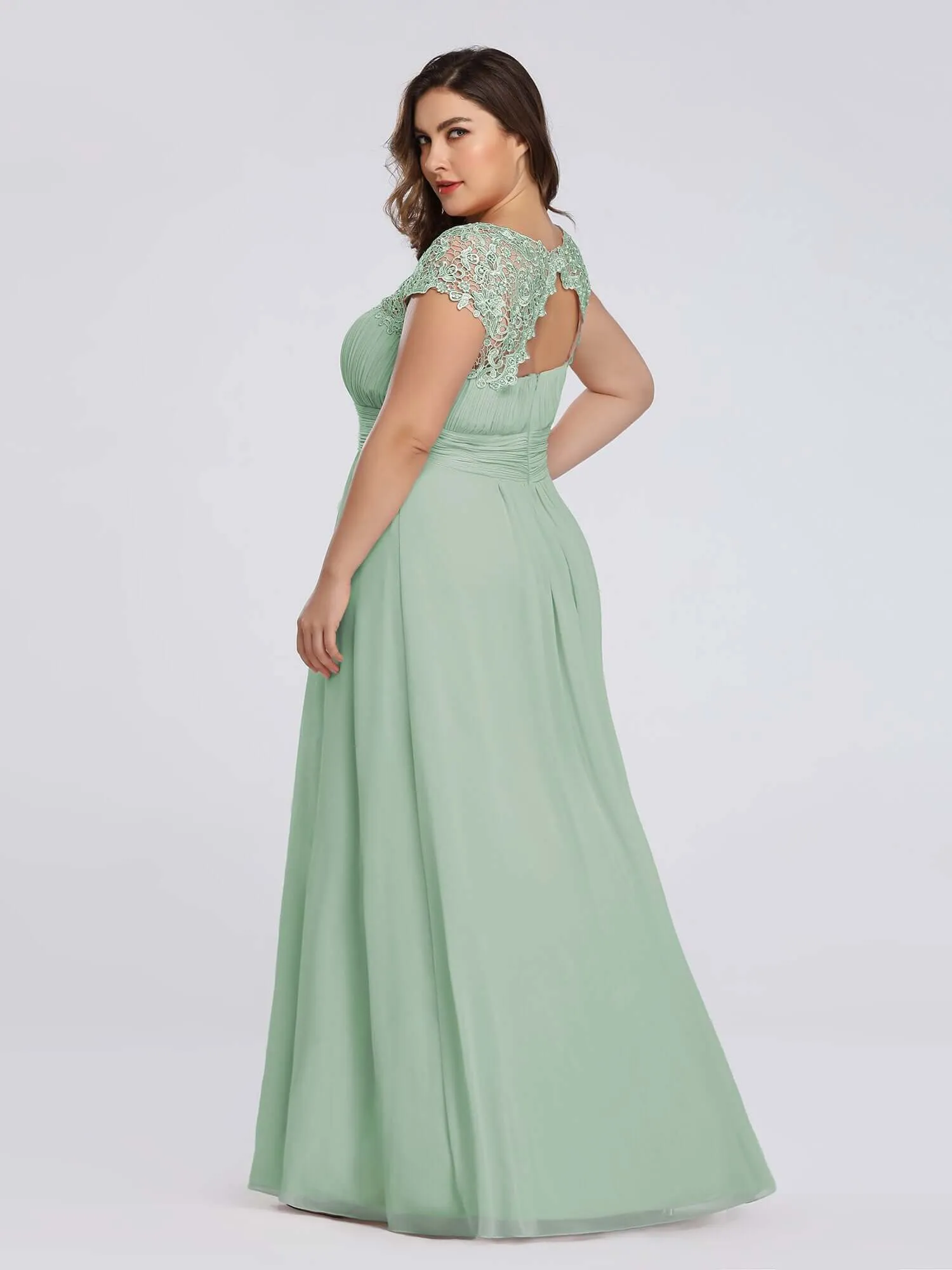 Allanah cap sleeve bridesmaid dress light sage Express NZ wide