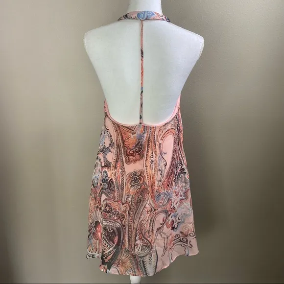 Altar’d State Pink Blush Halter Dress Medium NWT Boho