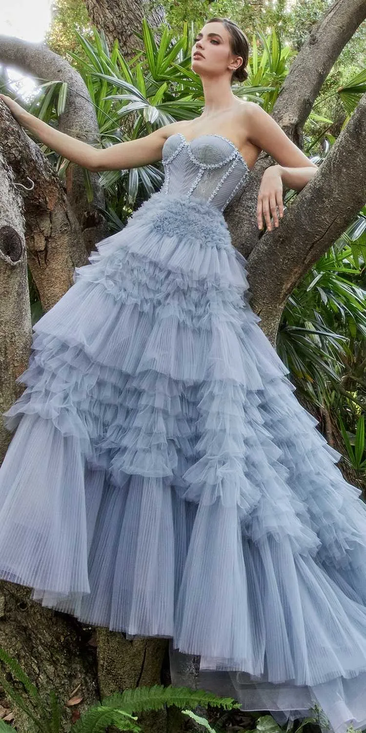 Andrea & Leo A1017 Corset Princessa Tulle Ruffle Ball Gown