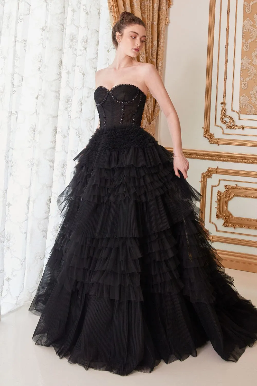Andrea & Leo A1017 Corset Princessa Tulle Ruffle Ball Gown