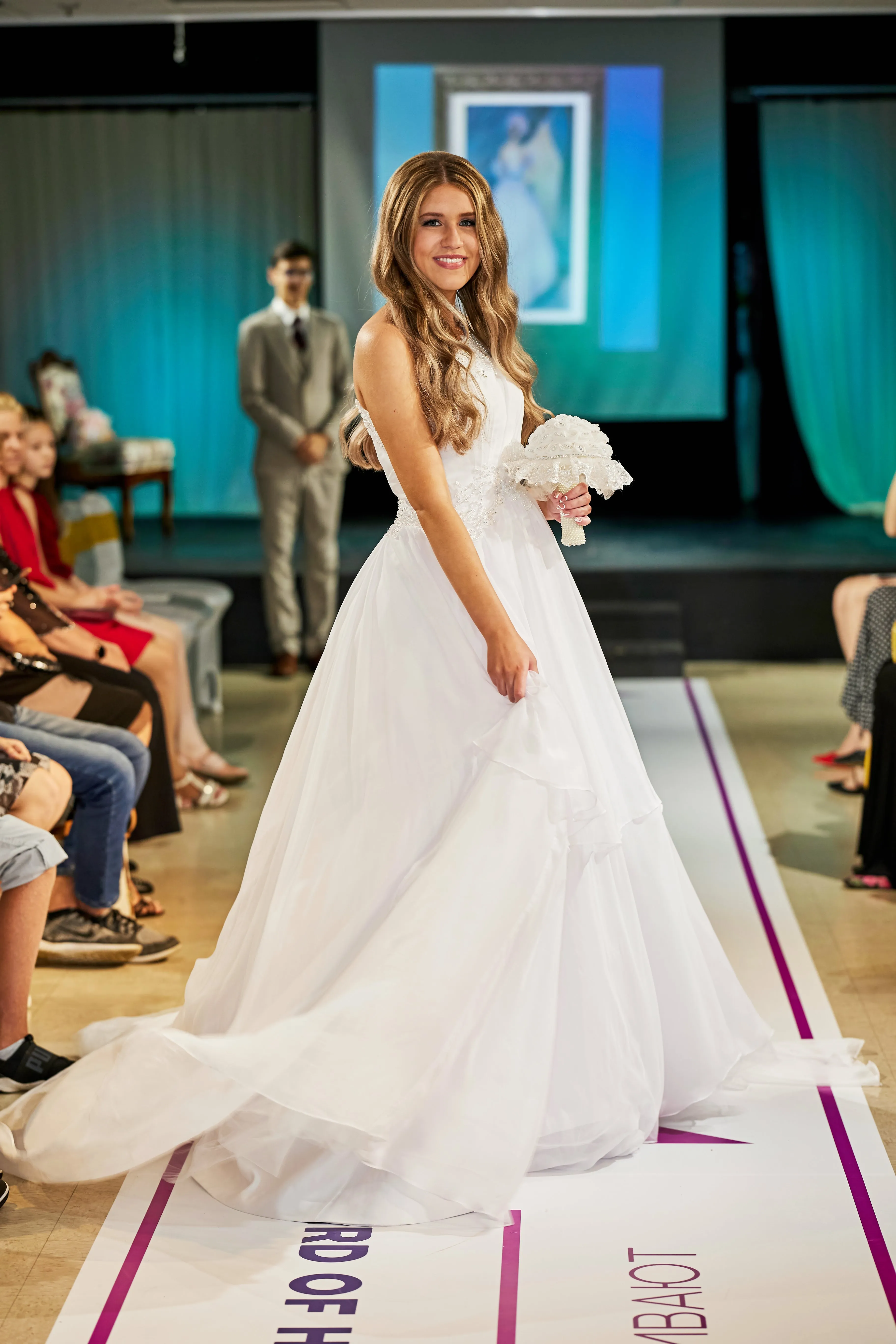 APHRODITE One Shoulder Liquid Chiffon Ball Bridal Gown