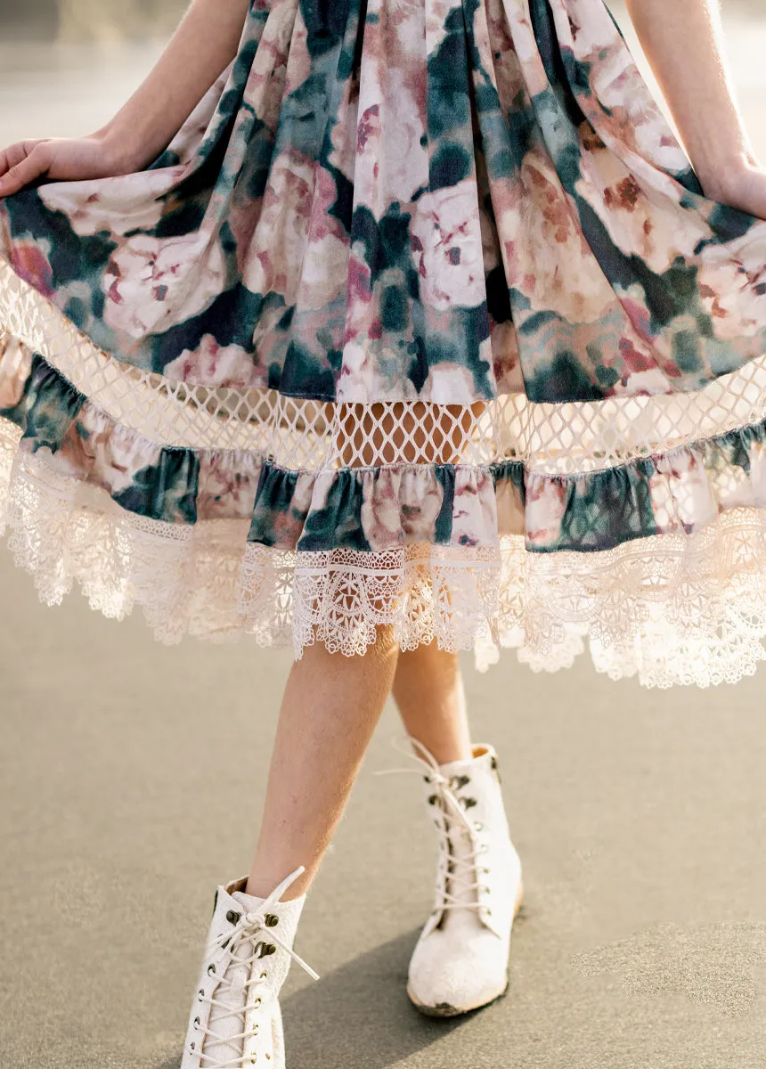 Arella Dress in Cool Watercolor