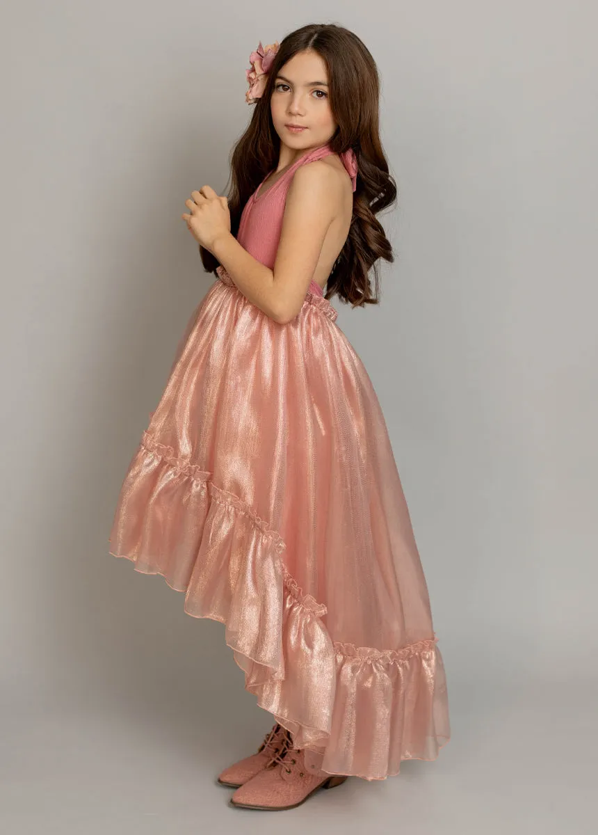 Arlette Dress in Bright Pink
