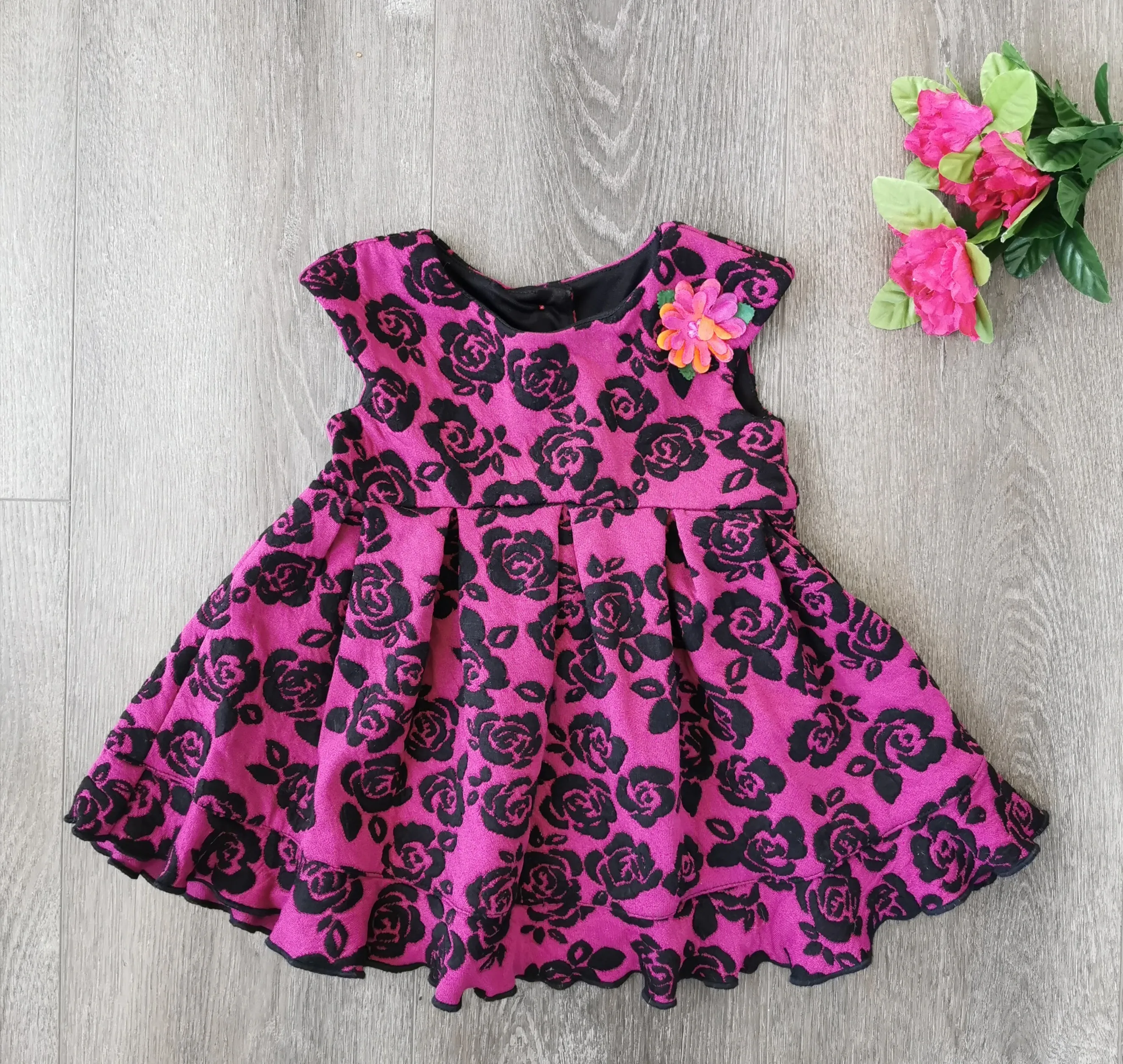 BABY GIRL SIZE 12 MONTHS - PIPPA & JULIE, Special Occasion Floral Dress EUC B38