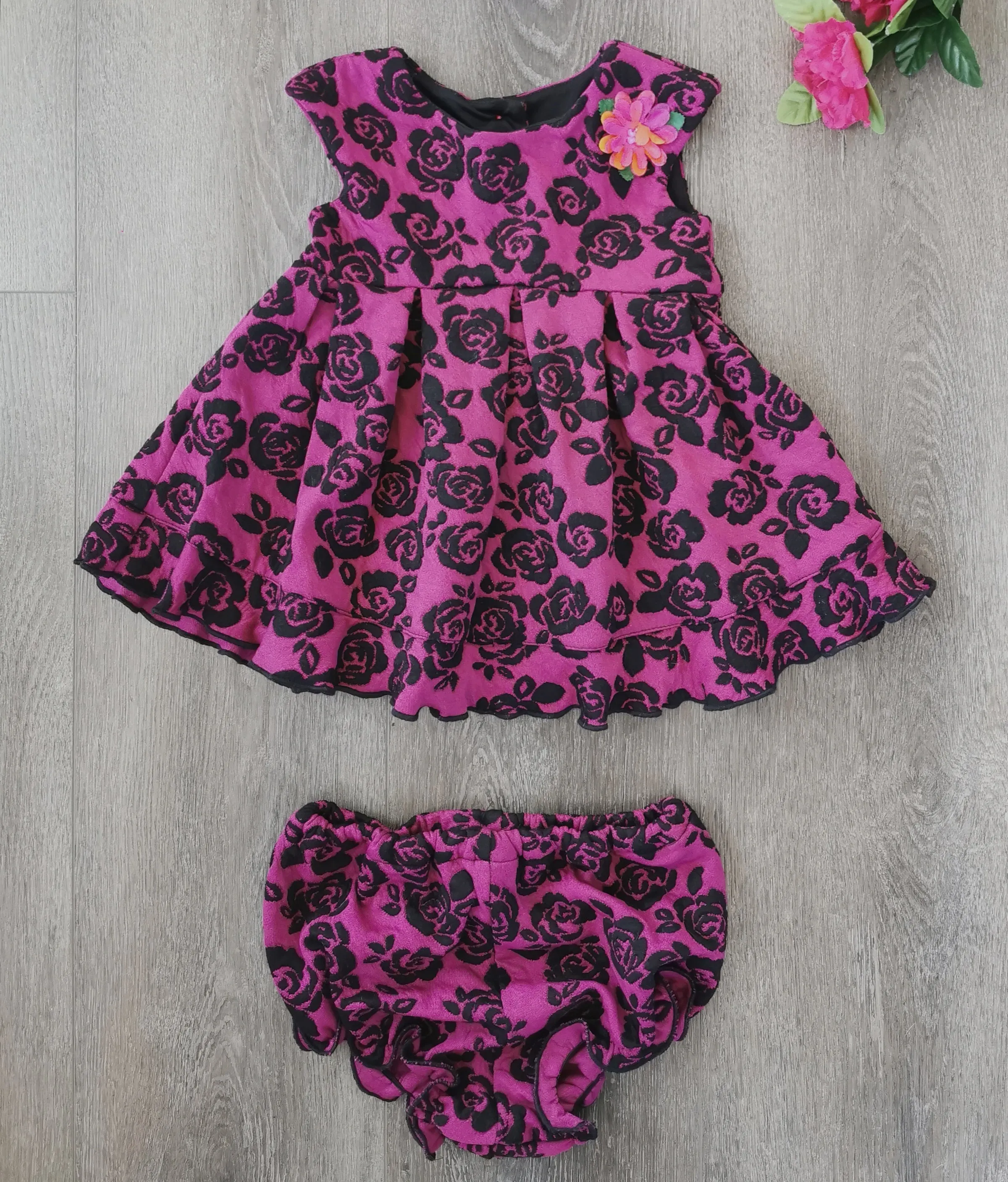 BABY GIRL SIZE 12 MONTHS - PIPPA & JULIE, Special Occasion Floral Dress EUC B38