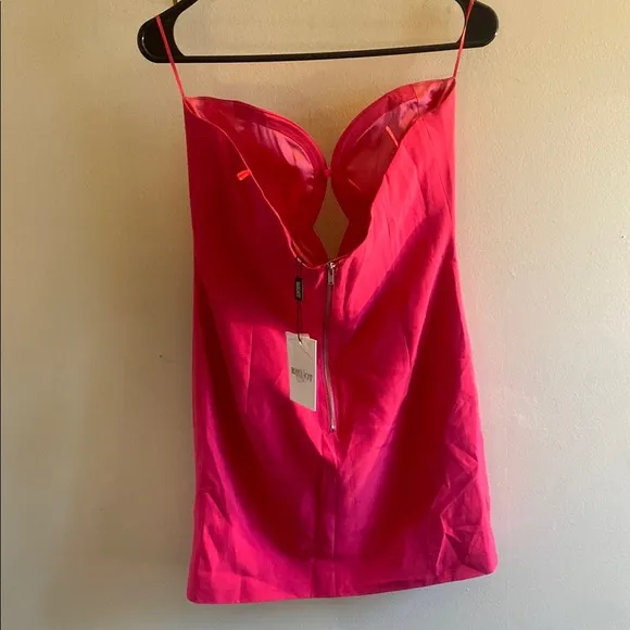 Bardot Eleni Mini Dress in Vibrant Pink