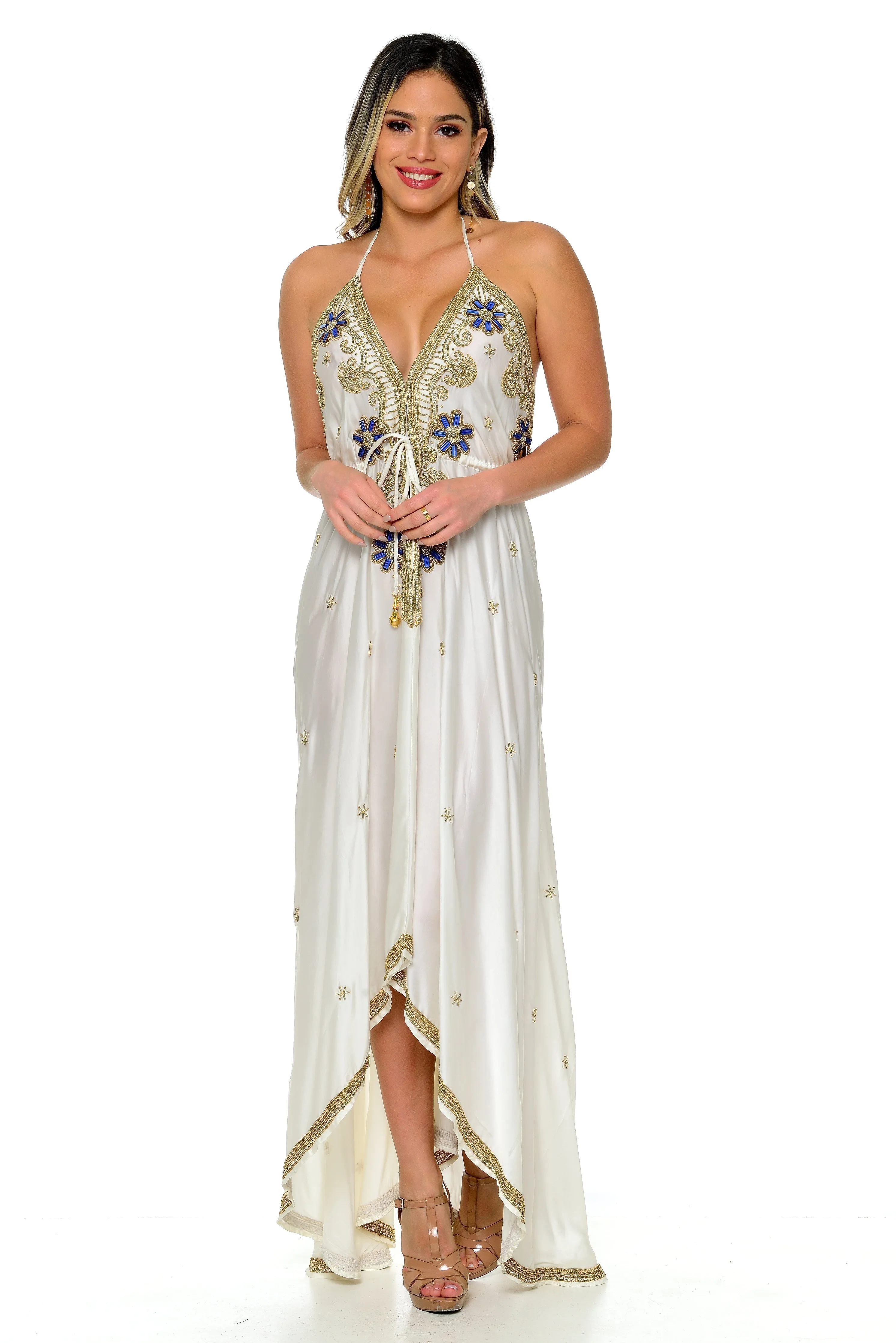 Belarie Beaded Scarf Dress