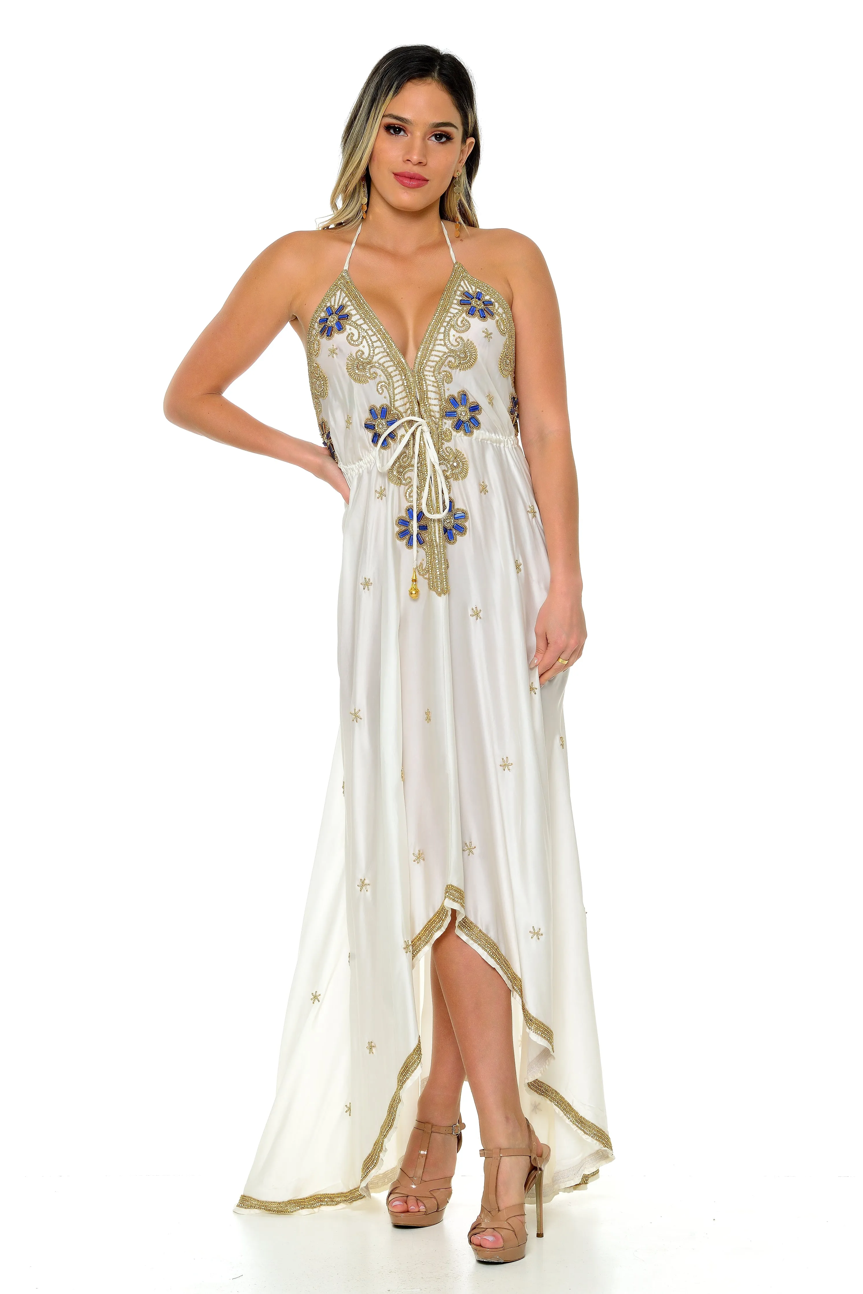 Belarie Beaded Scarf Dress