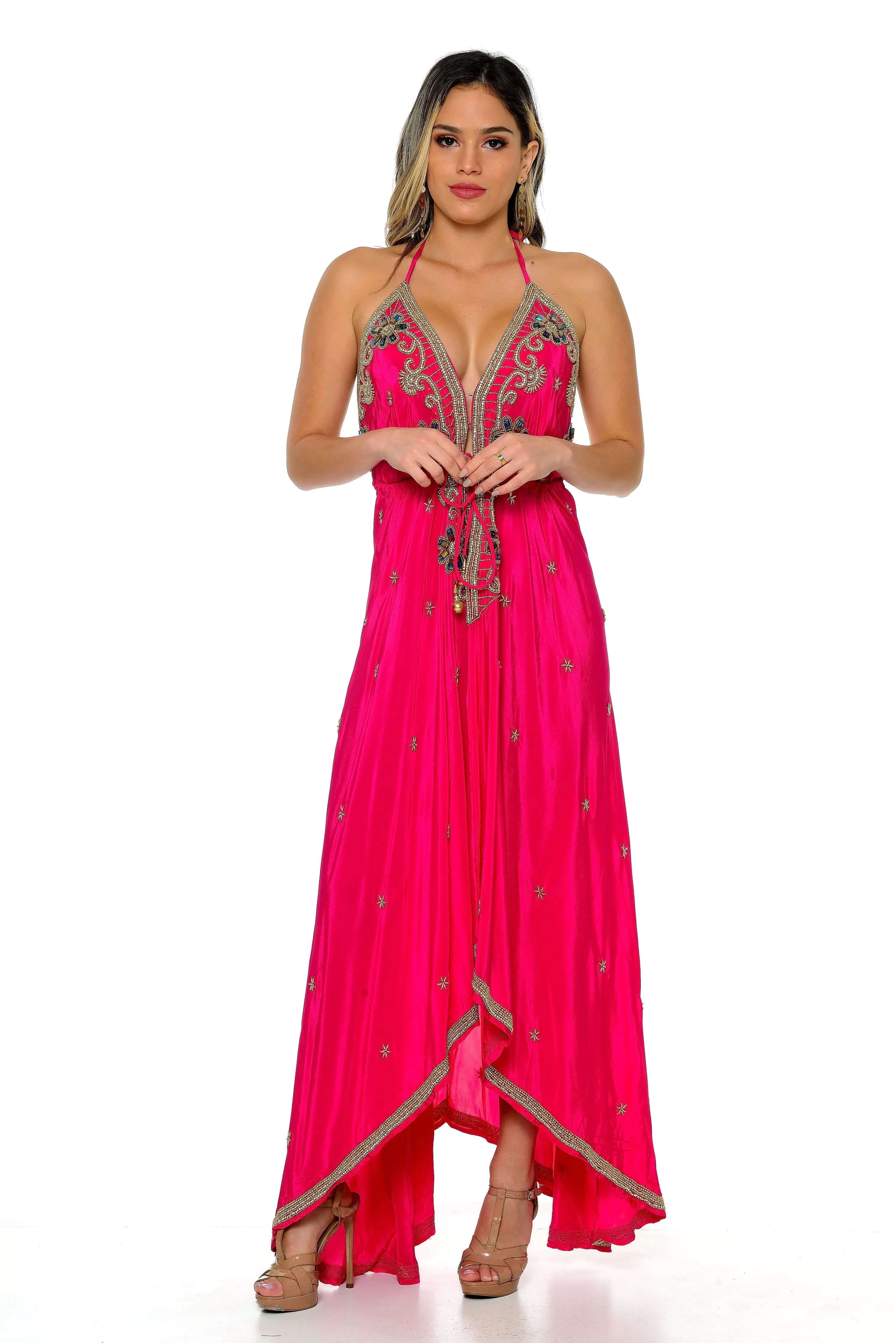 Belarie Beaded Scarf Dress
