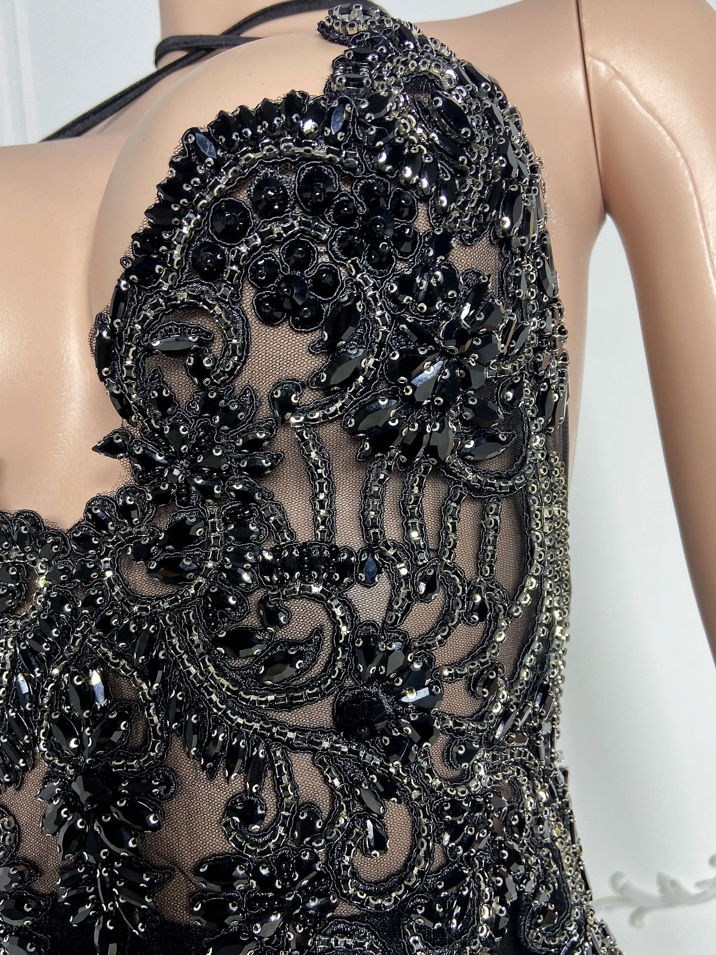 Black Backless Elegance Gowns