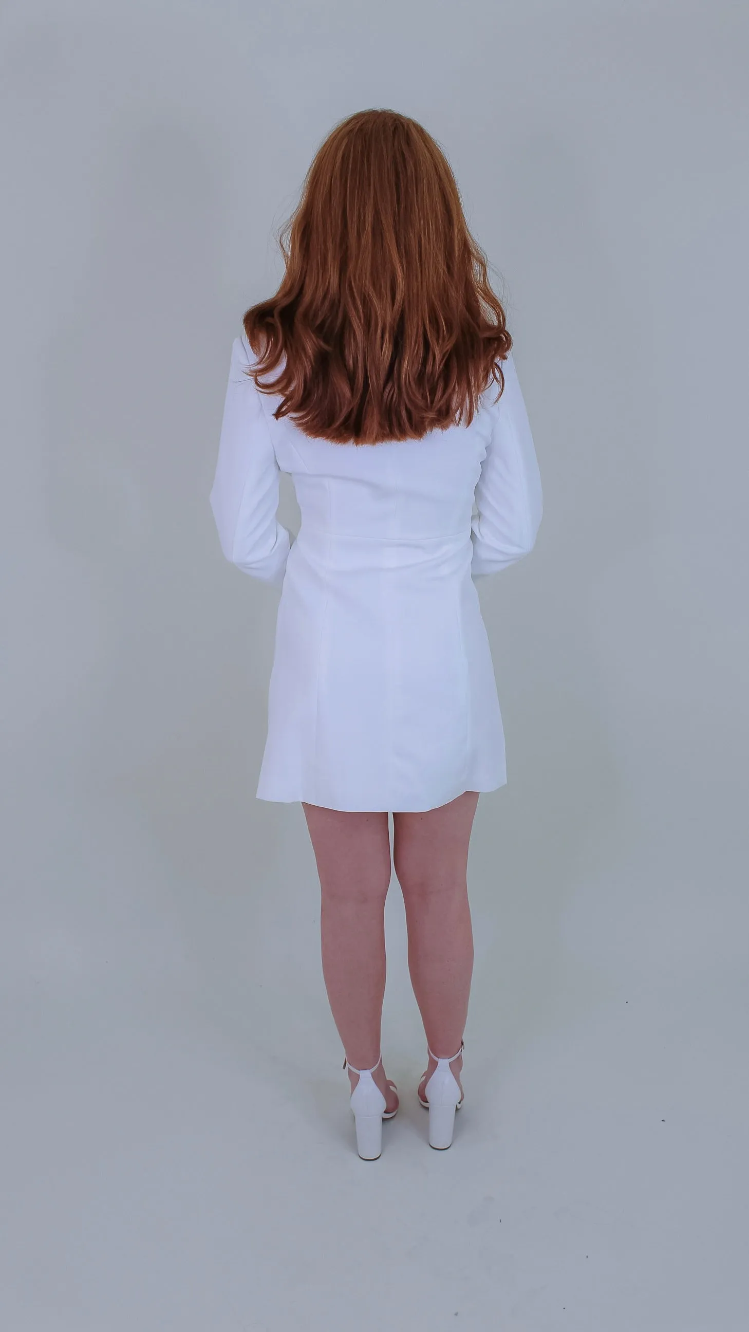 Bossin' White Blazer Dress