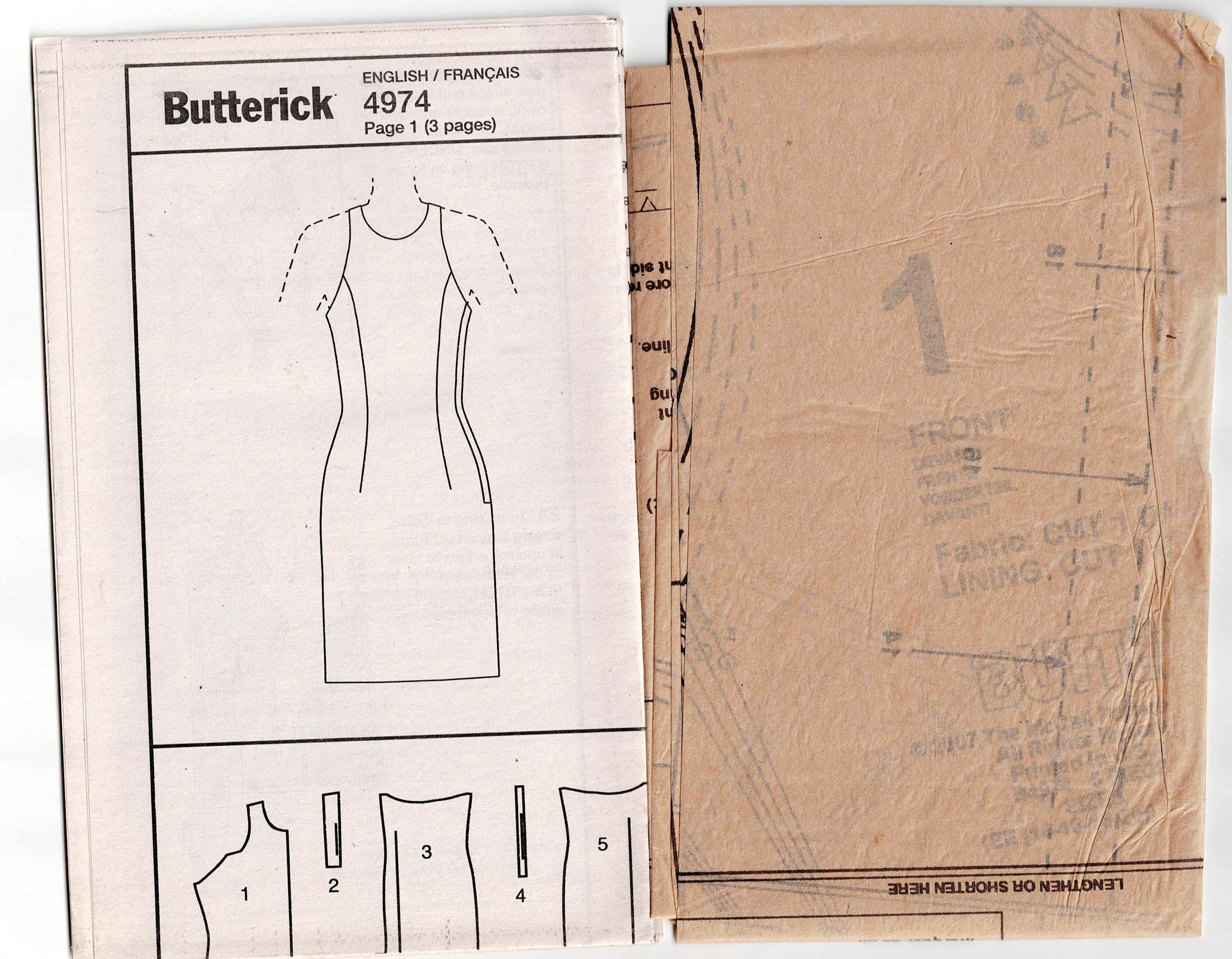 Butterick 4974 MUSE Womens Sheath Dress with Halter & Ring Trim Out Of Print Sewing Pattern Size 14 - 20 UNCUT Factory Folded