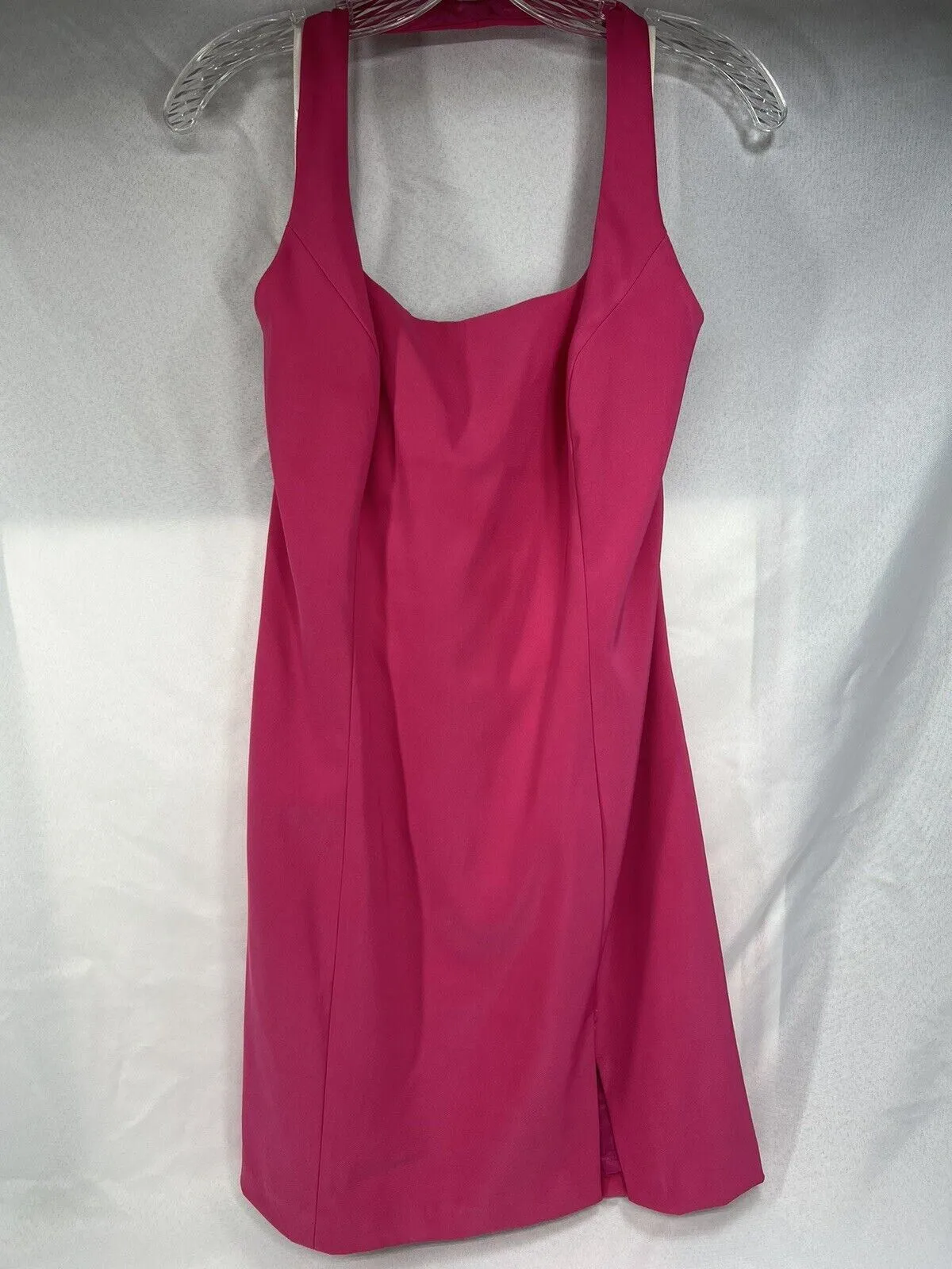 Cache Sz 10 PINK HOT Halter & Mini Dress Slit Club Evening Comfy