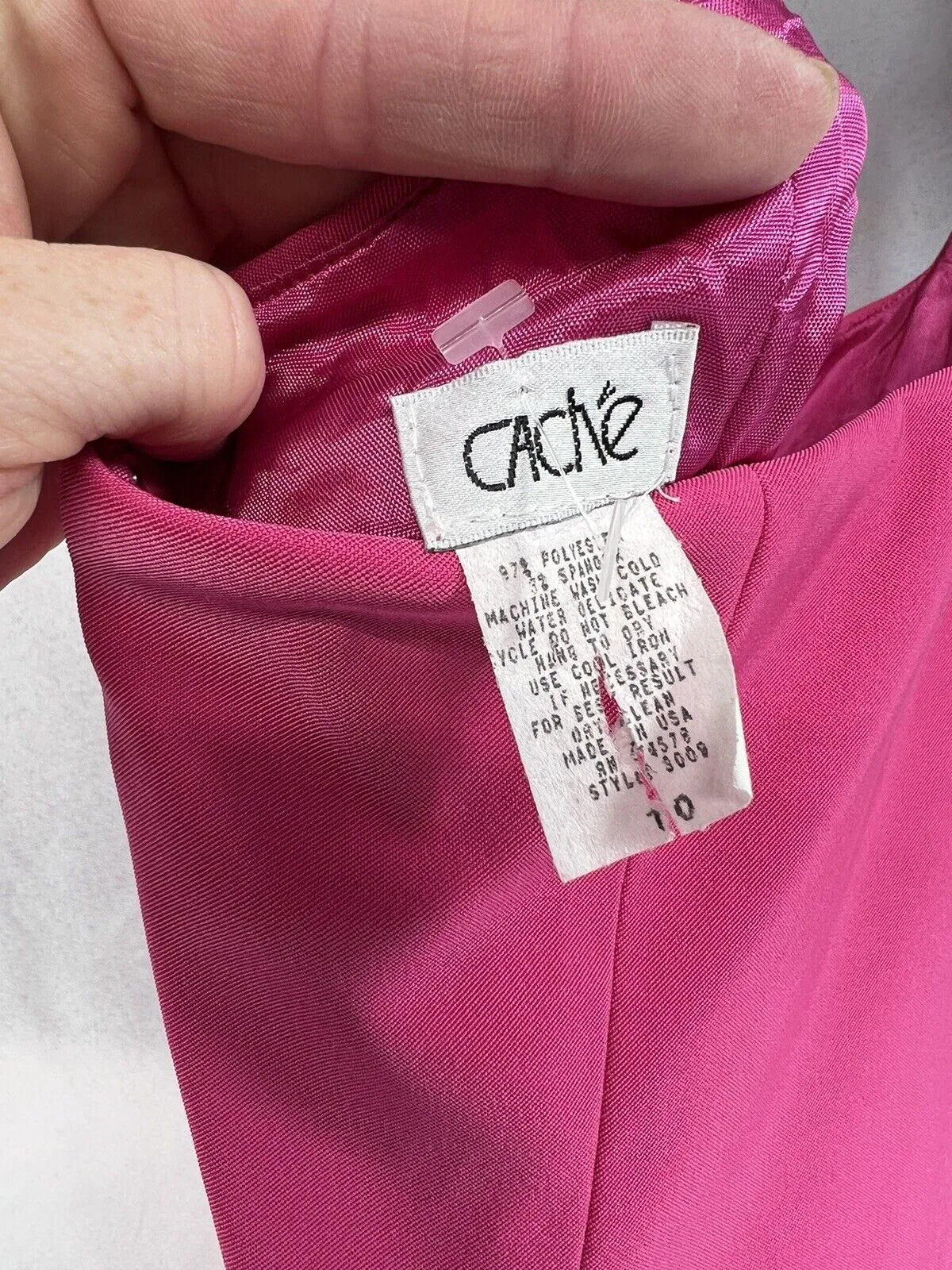 Cache Sz 10 PINK HOT Halter & Mini Dress Slit Club Evening Comfy