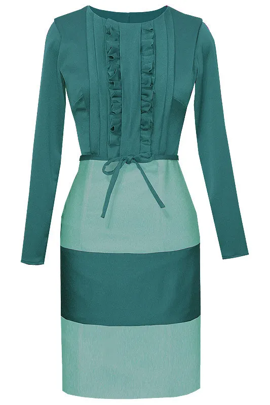 Cardiff Two Toned Long Sleeves Cocktail dress