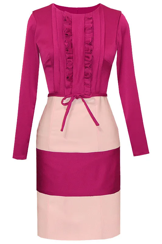 Cardiff Two Toned Long Sleeves Cocktail dress