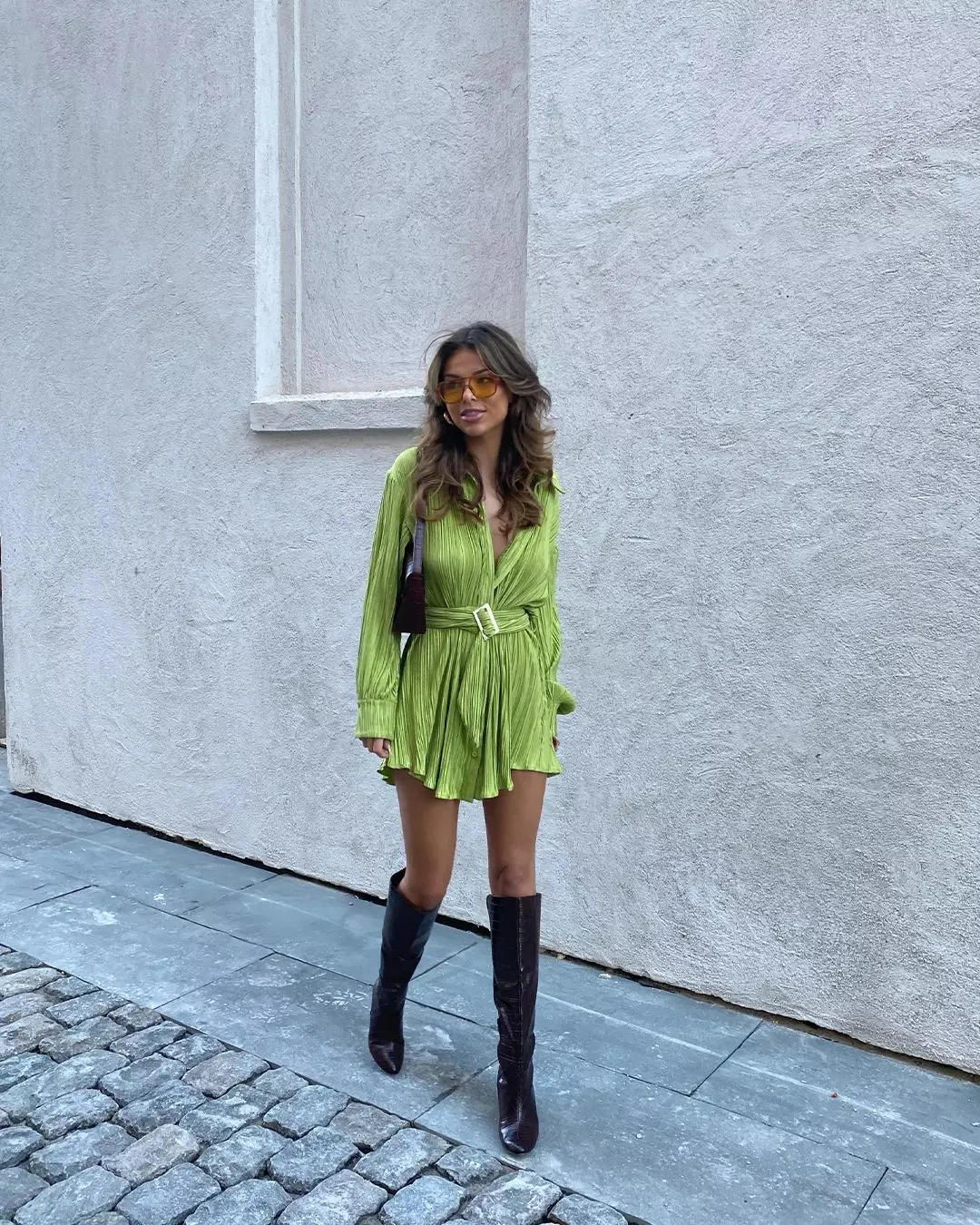 Charcoal Clothing - Heart Of Gold Mini Dress in Green