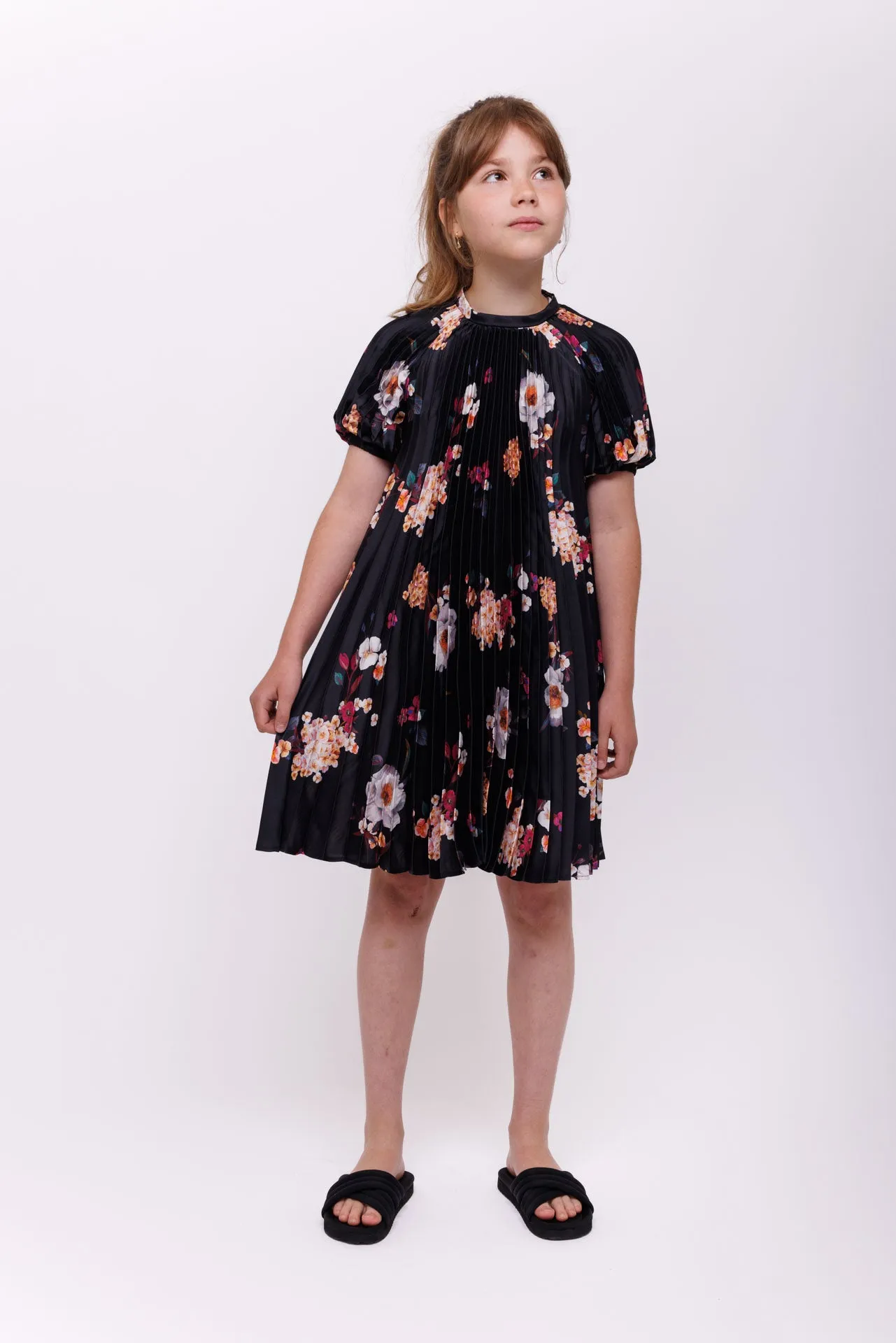 Christina Rohde Floral Pleated Dress