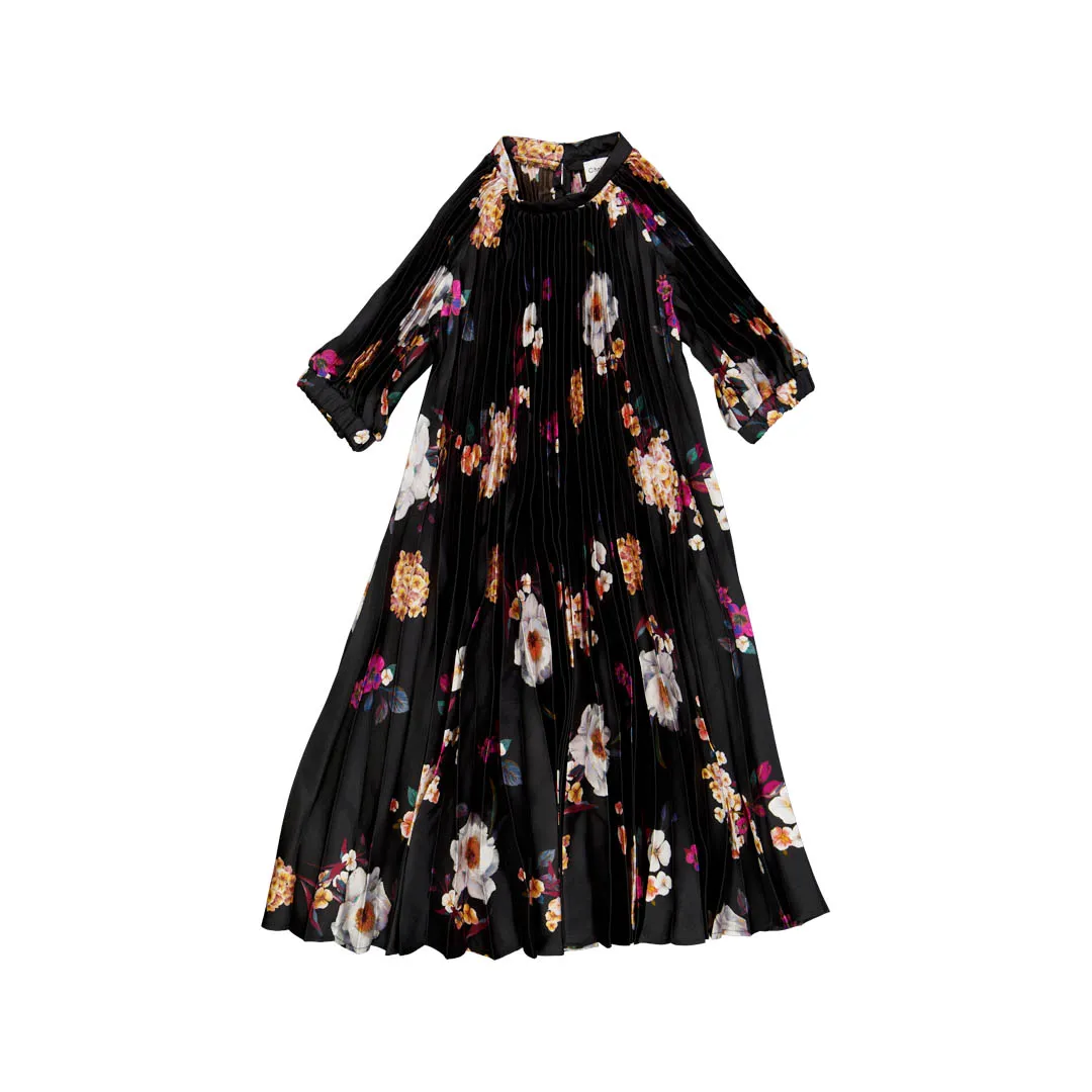 Christina Rohde Floral Pleated Dress