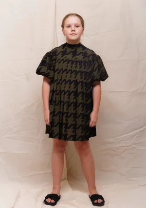 Christina Rohde Olive Green Pleated Dress