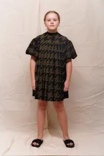 Christina Rohde Olive Green Pleated Dress