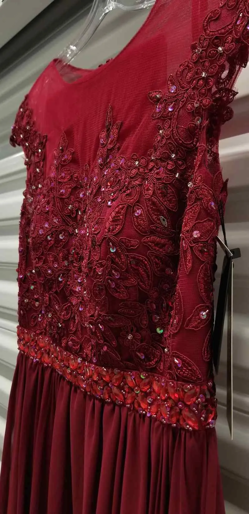 CLEARANCE - Cinderella Divine UJ0011 Cap Sleeved Long Dress (Size S)