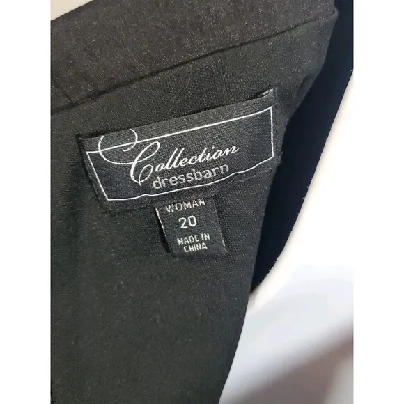Collection dressbarn 20 Black Ruched Pleated Waistband Zip Back Formal Dress