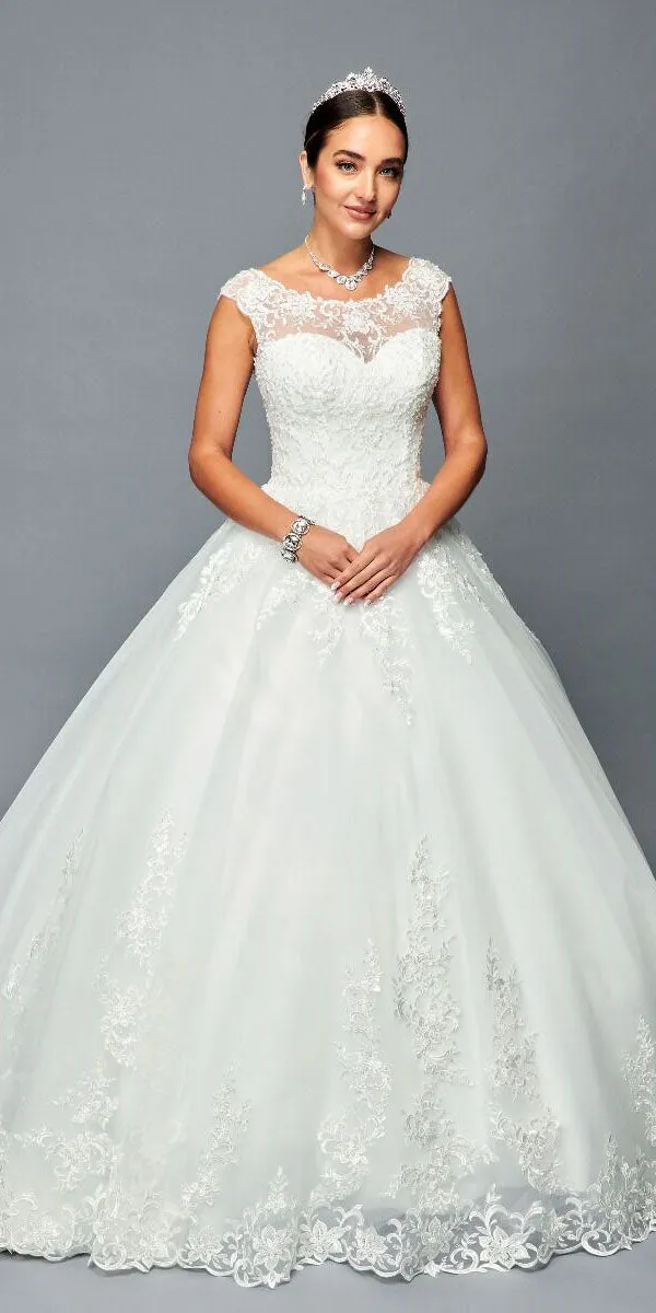 DeKlaire Bridal 463 Floor Length A-Line Ball Wedding Gown