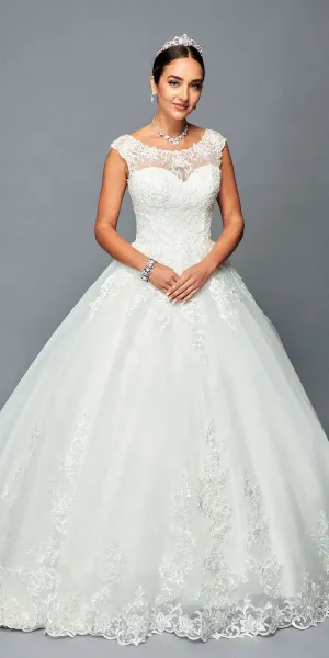 DeKlaire Bridal 463 Floor Length A-Line Ball Wedding Gown