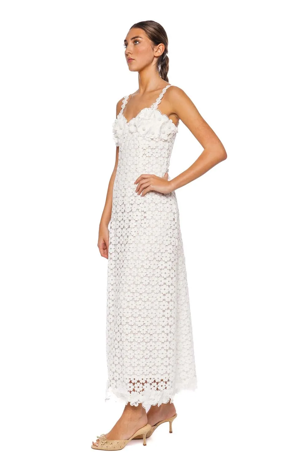 Destin Floral Embroidered Lace Maxi Dress