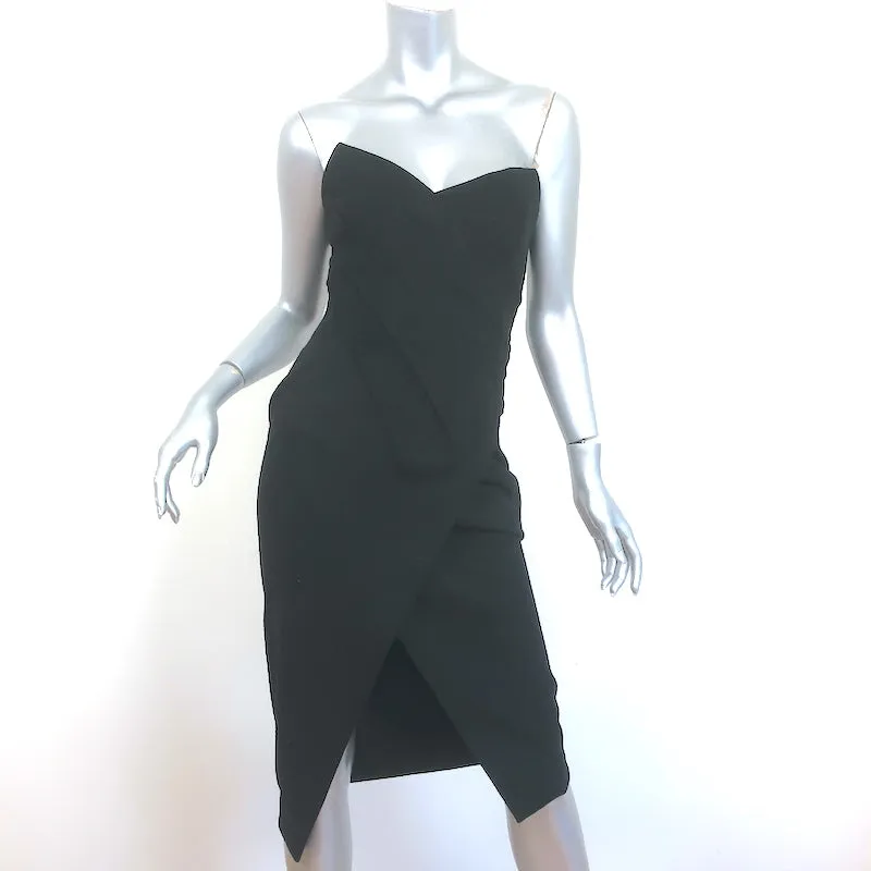 Donna Karan Strapless Pleated Dress Black Size 0