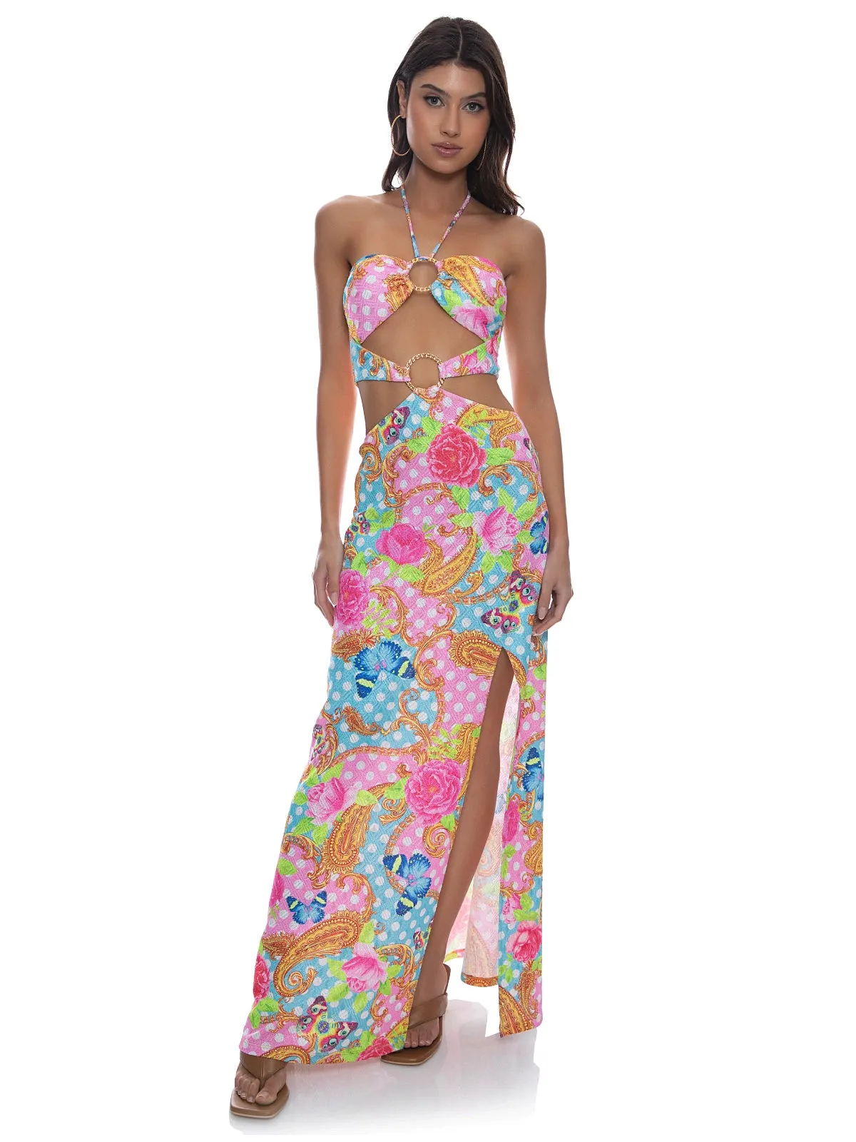 Double Loop Bandeau Long Dress