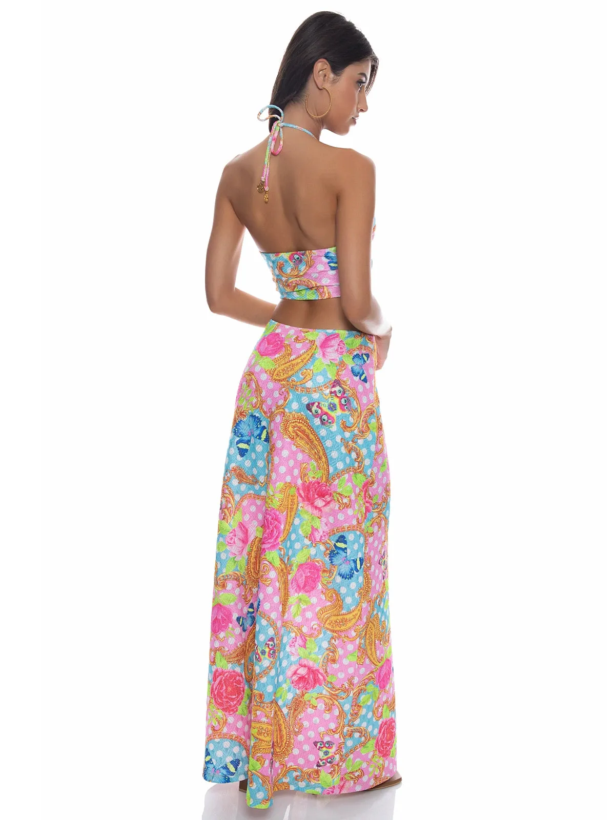Double Loop Bandeau Long Dress