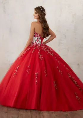 Embroidery & Beading on a Tulle Ballgown