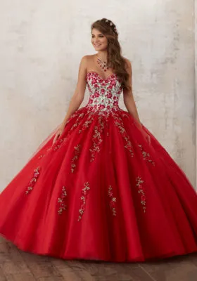 Embroidery & Beading on a Tulle Ballgown