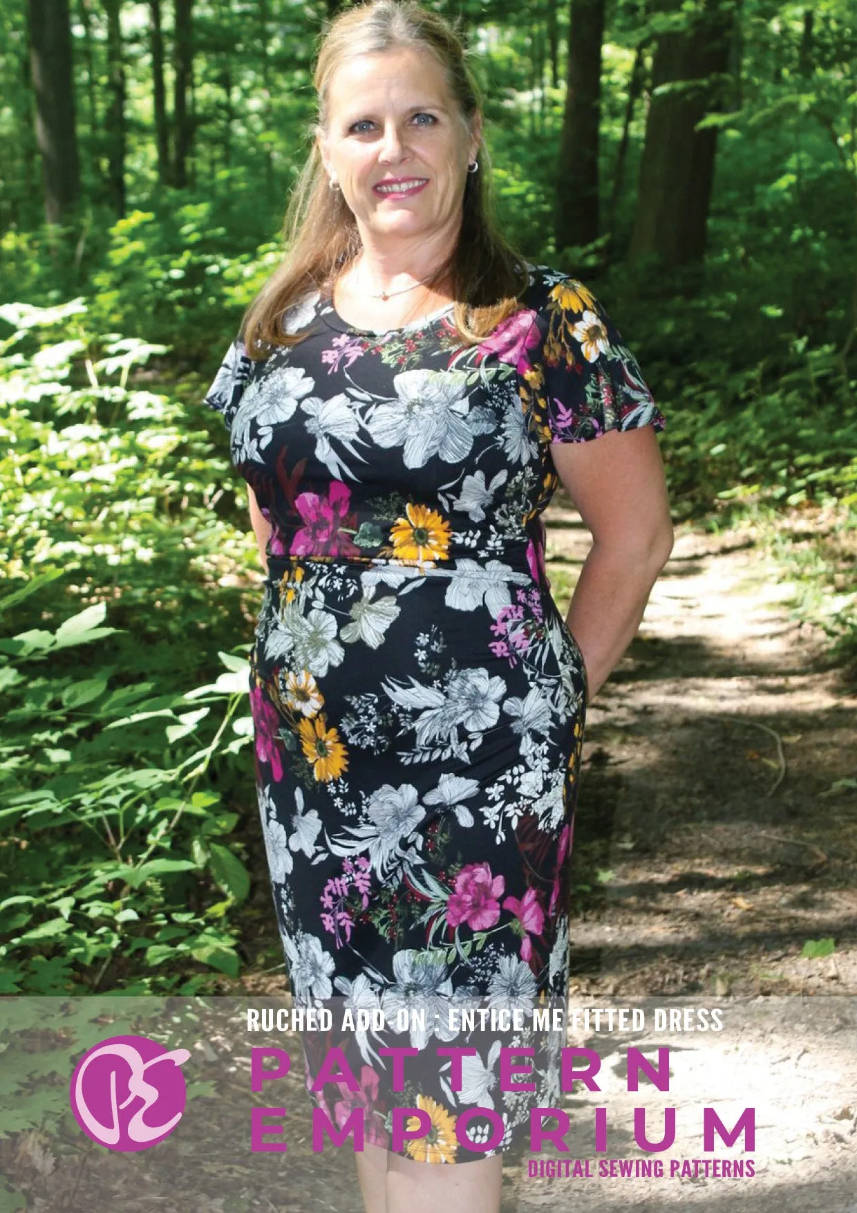Entice Me Dress | Ruched & Asymmetric Add-On Pattern