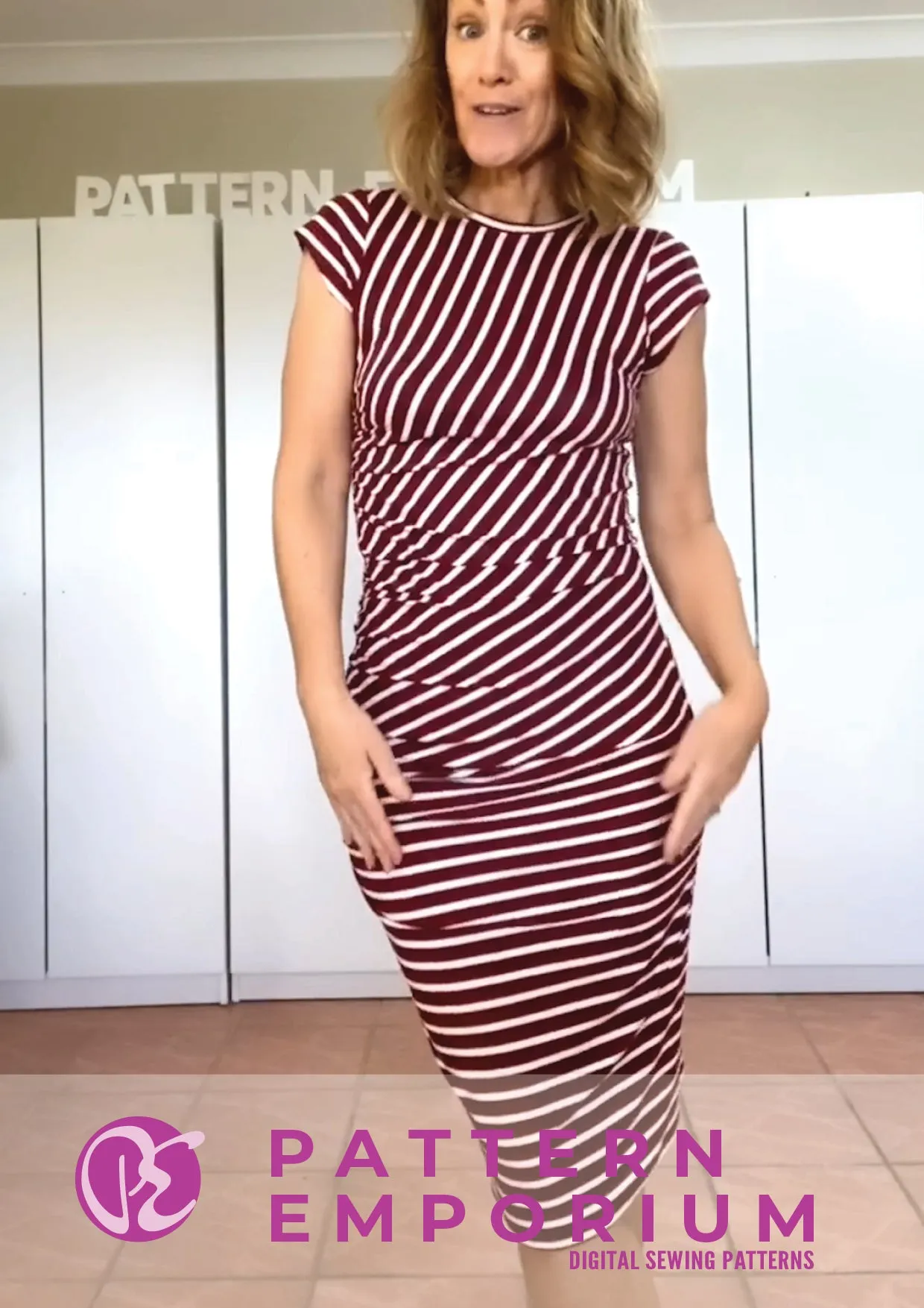 Entice Me Dress | Ruched & Asymmetric Add-On Pattern