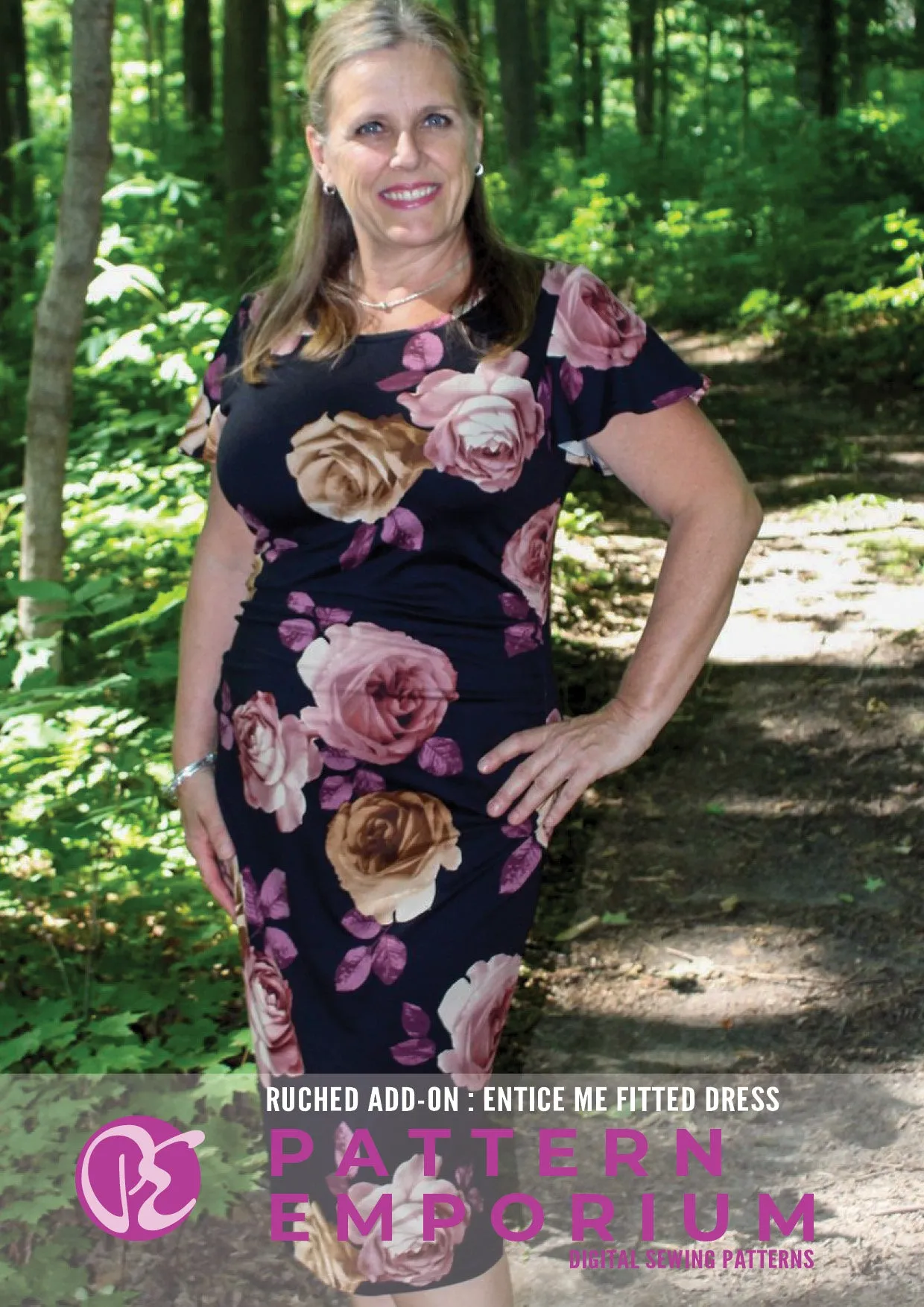 Entice Me Dress | Ruched & Asymmetric Add-On Pattern