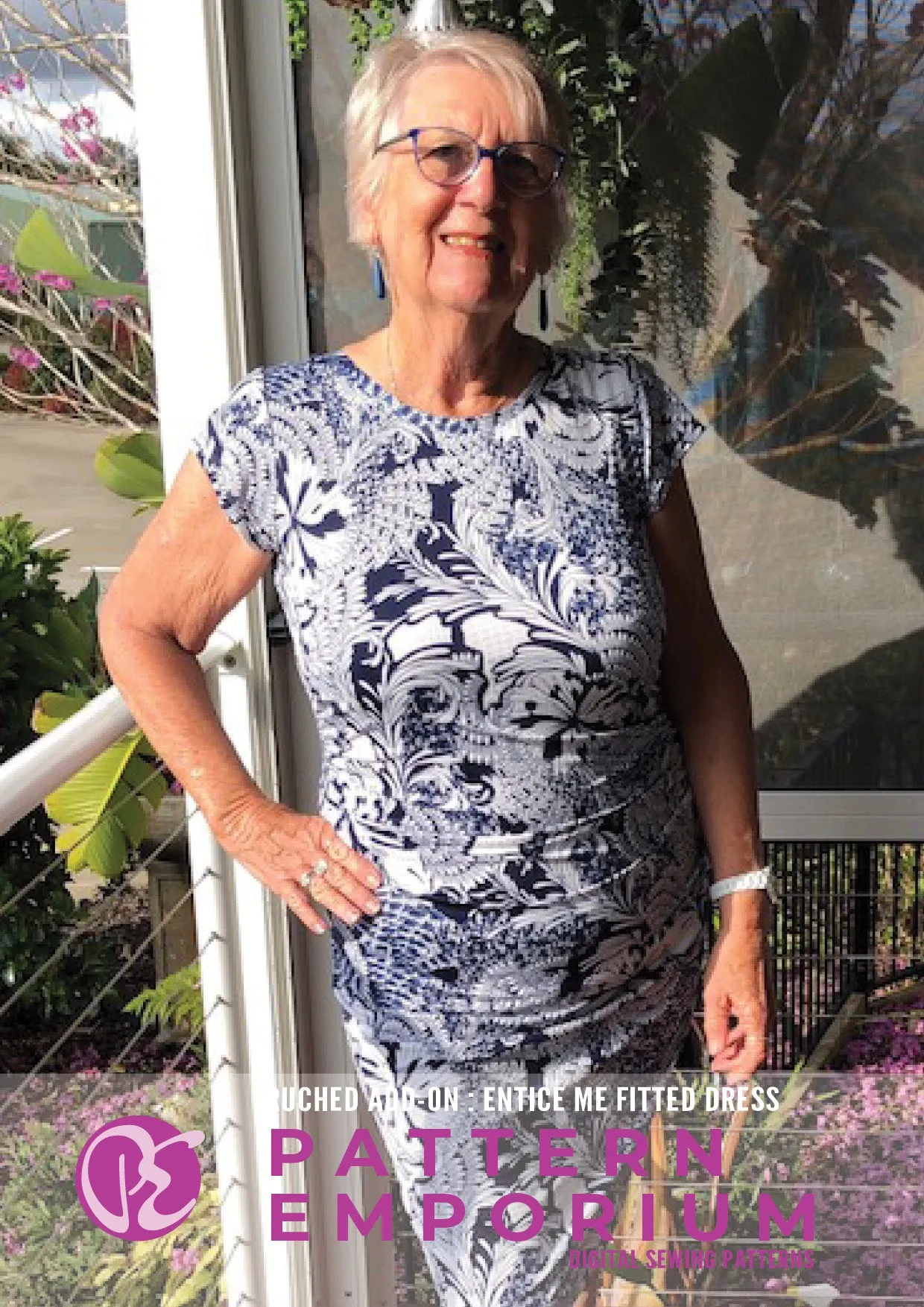 Entice Me Dress | Ruched & Asymmetric Add-On Pattern