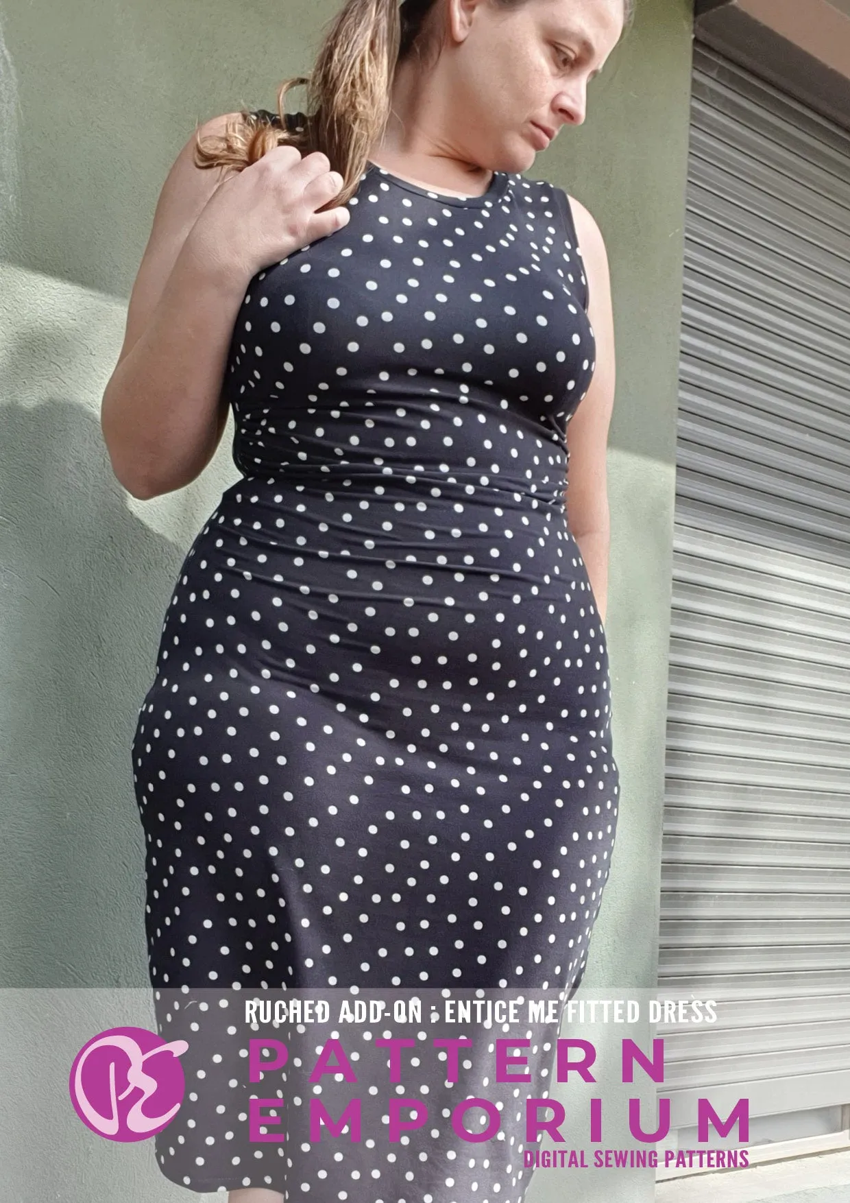 Entice Me Dress | Ruched & Asymmetric Add-On Pattern
