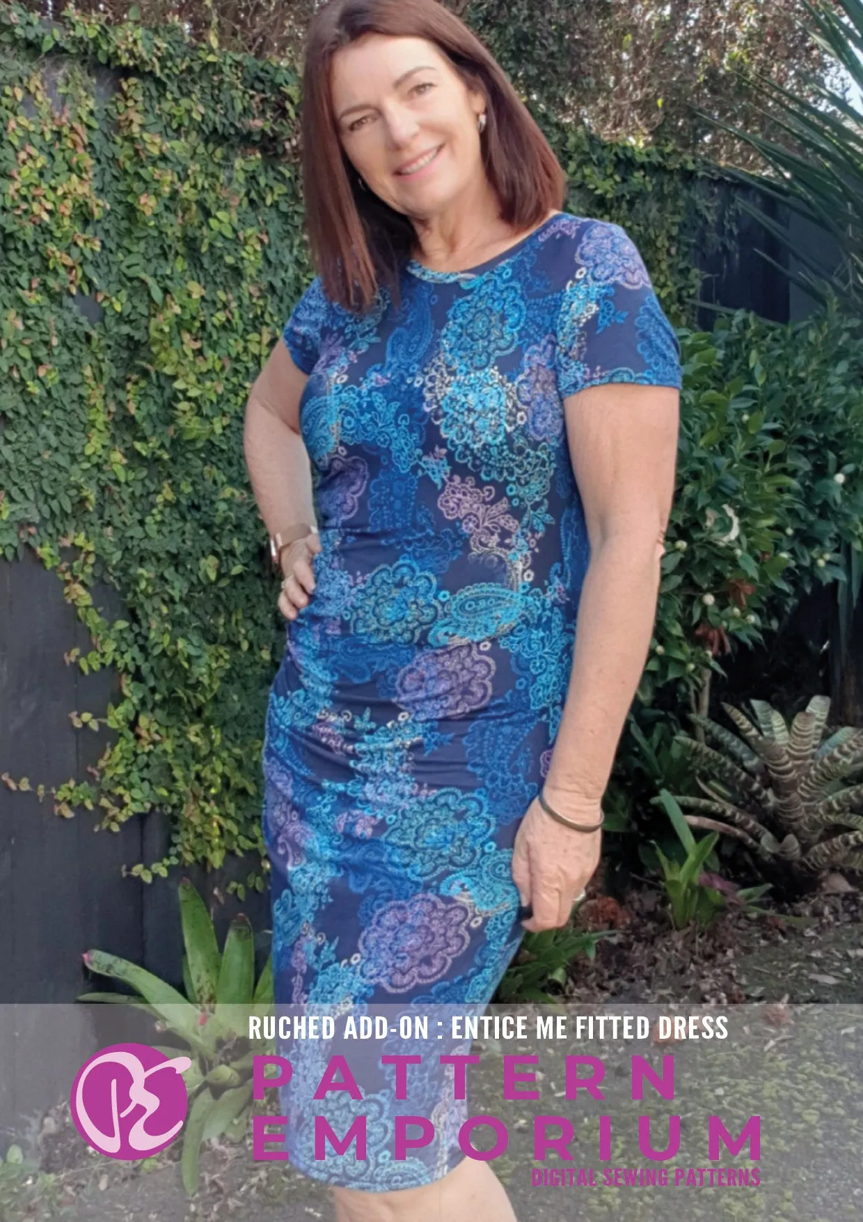 Entice Me Dress | Ruched & Asymmetric Add-On Pattern